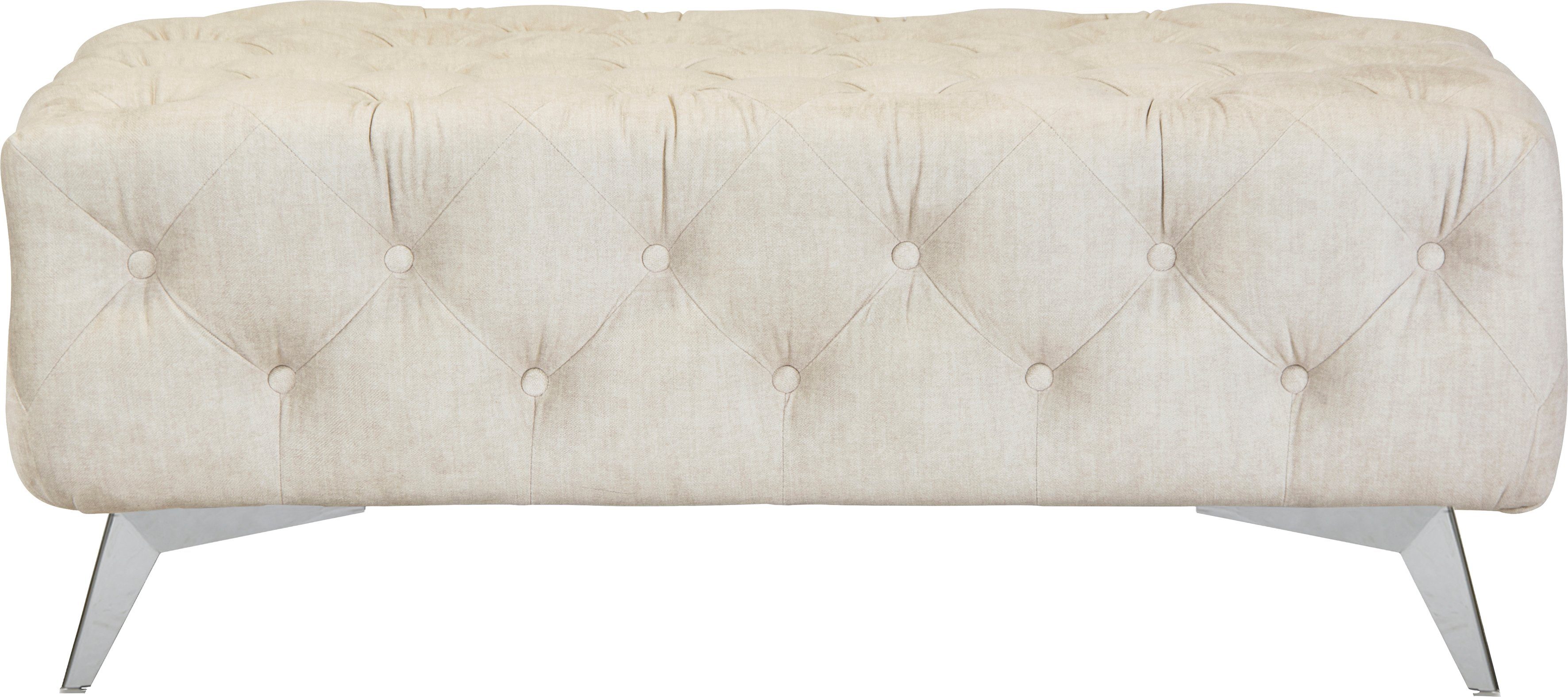 Leonique Hocker Glynis luxueuze capitonnage, moderne chesterfield look, kleur van de poten ter keuze