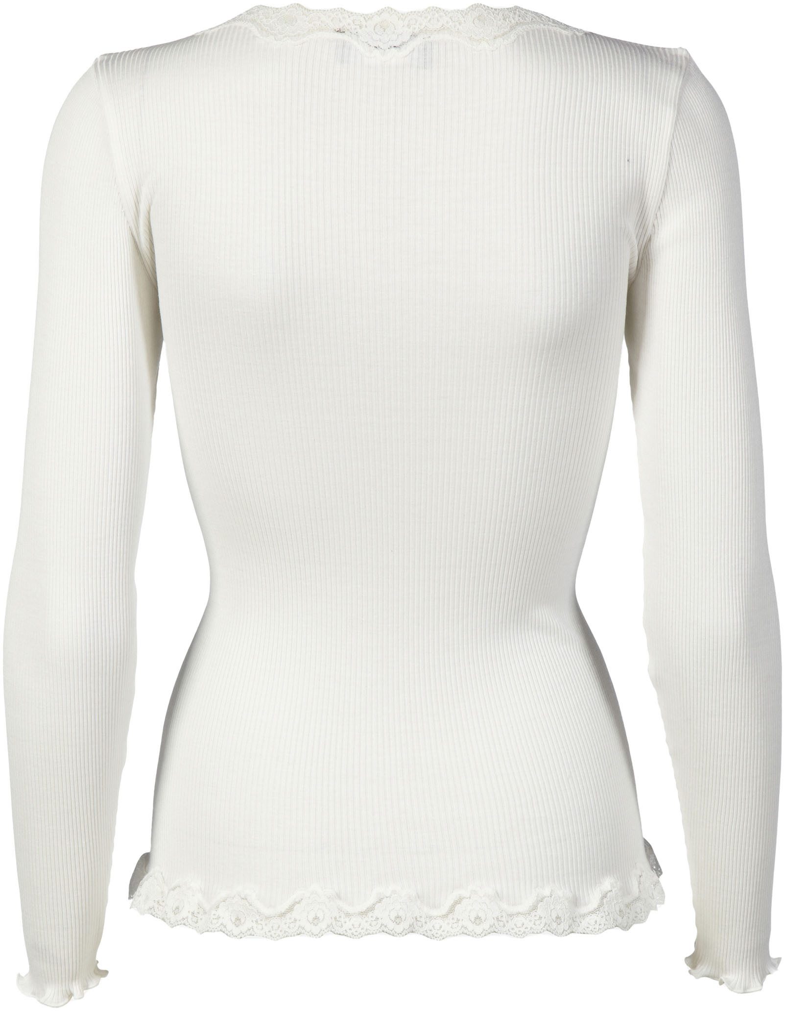 rosemunde Vest Babette Silk Cardigan prachtige vintage kantafwerking, waardevolle parelmoer knoopsluiting