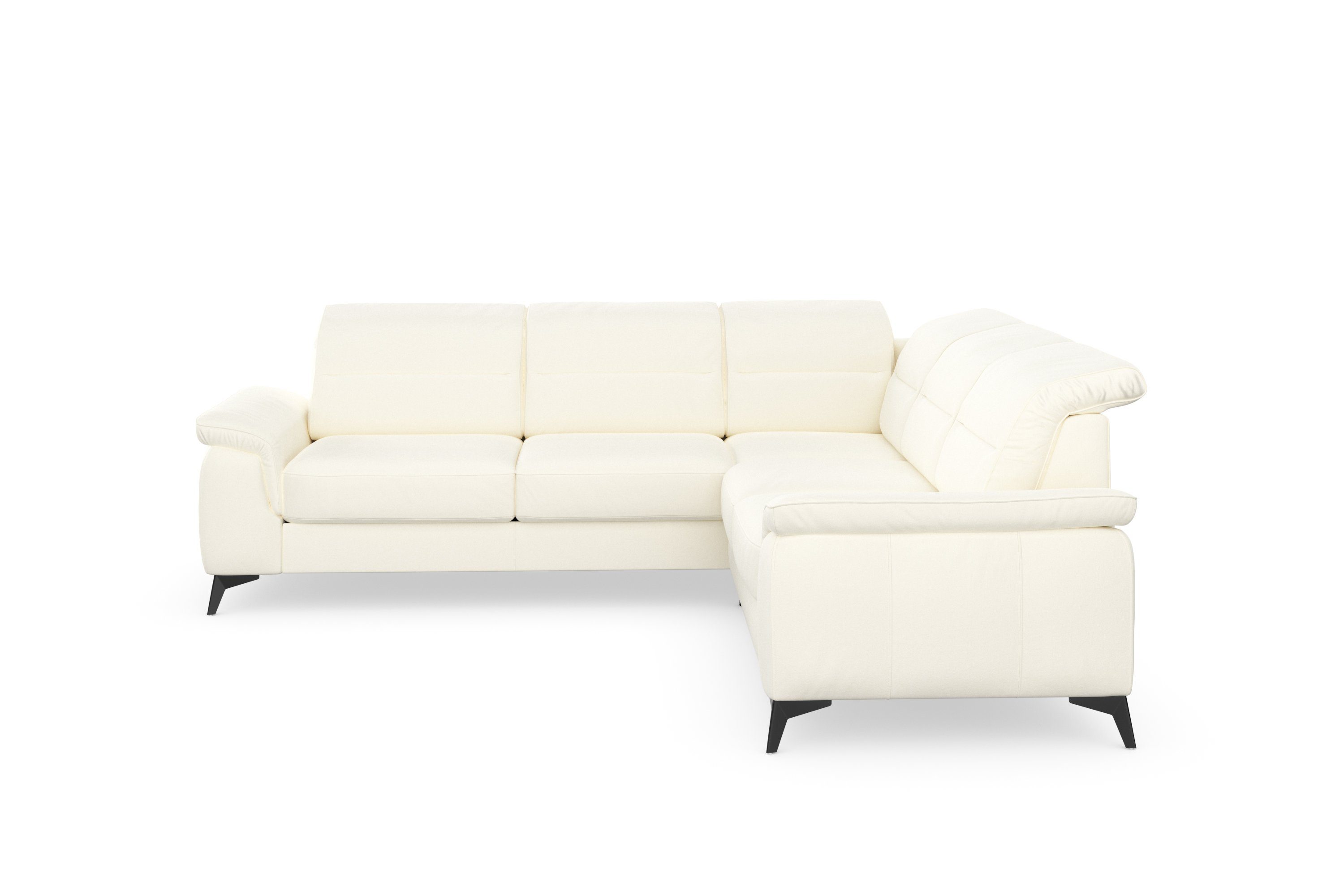 sit&more Hoekbank Sinatra L-vorm optioneel met verstelbare hoofdsteun en armleuning, metalen poten