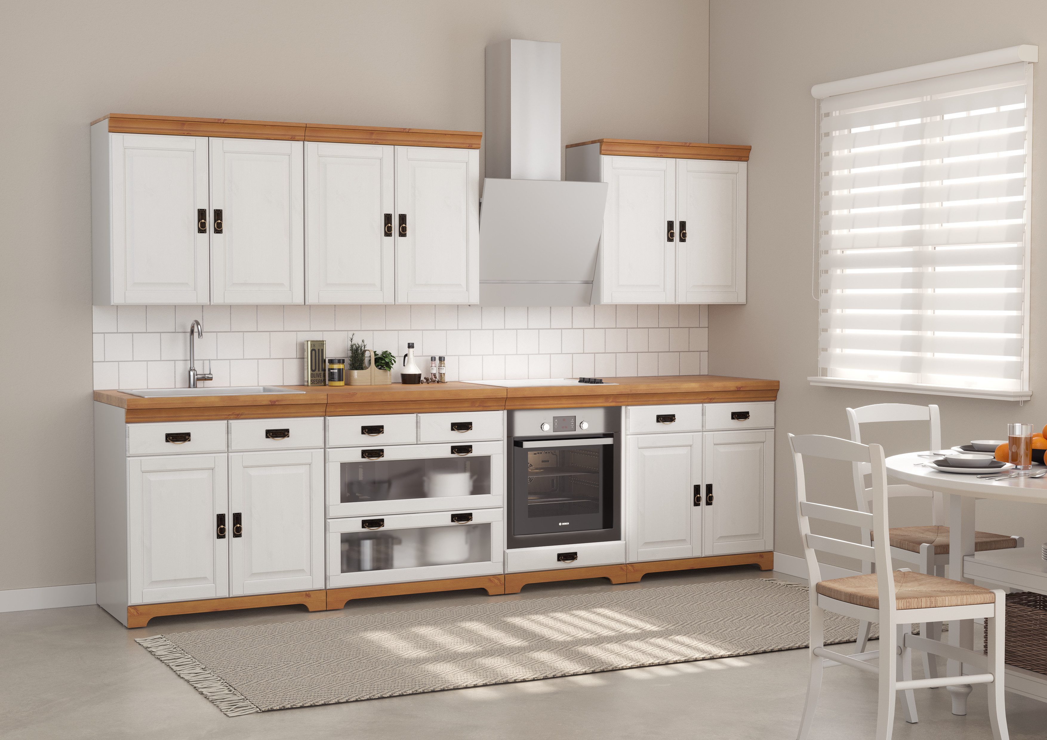 Home affaire Ombouwkast voor oven Rügen Breedte 60 cm, massief grenen, nismaat fornuis B/D/H 56,7/54,2/60,5 cm
