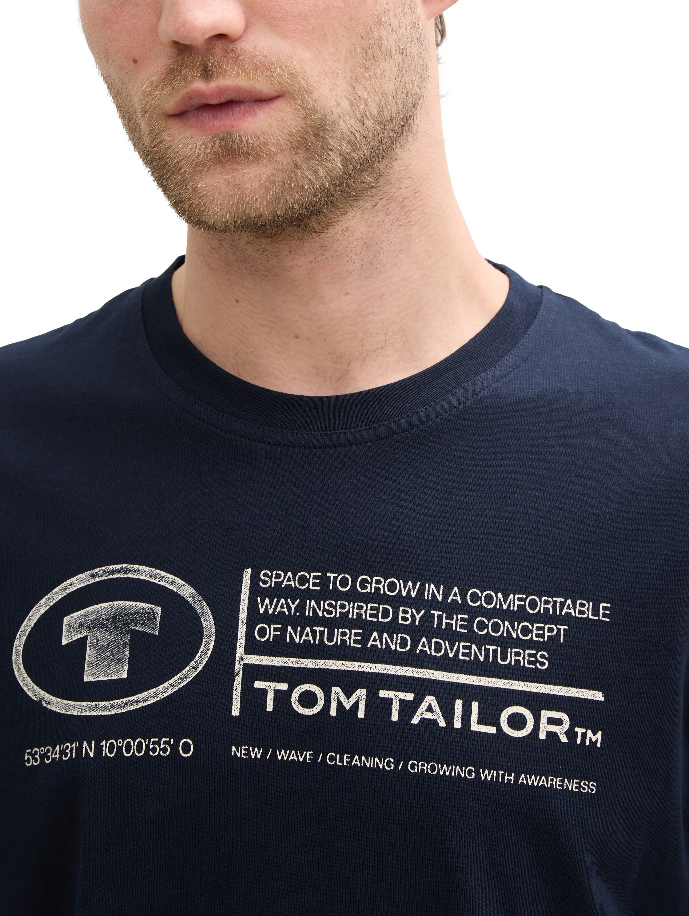 Tom Tailor T-shirt met logoprint (set, 2-delig)