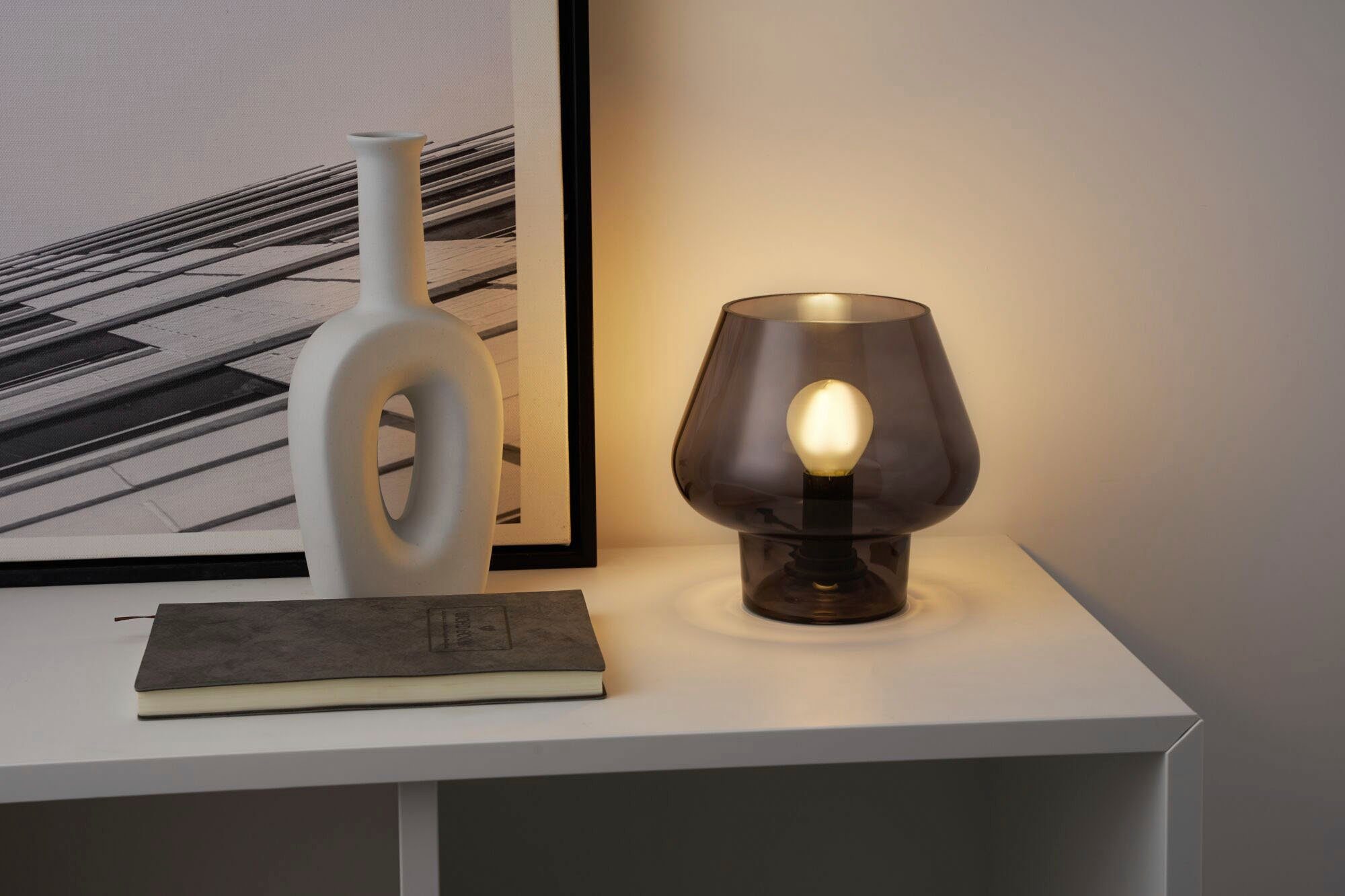 Pauleen Tafellamp Crystal Gleam max20W rookglas 230V glas