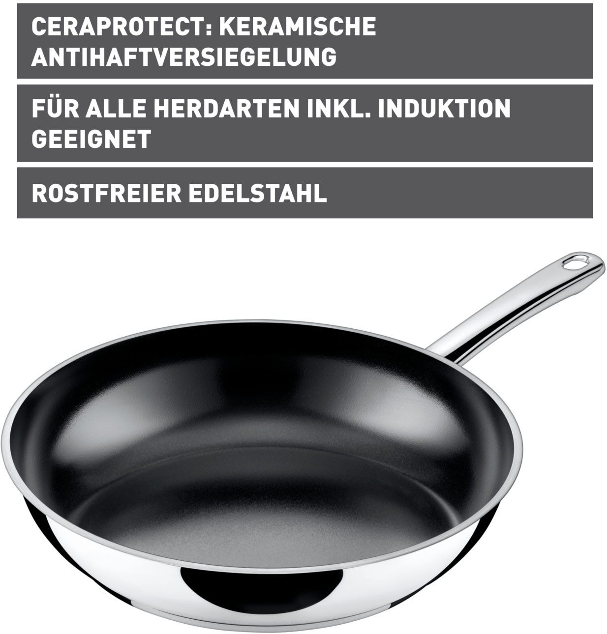 Silit Koekenpan Talis, inductiegeschikte pan met keramische coating, geschikt voor alle soorten fornuizen (1-delig)