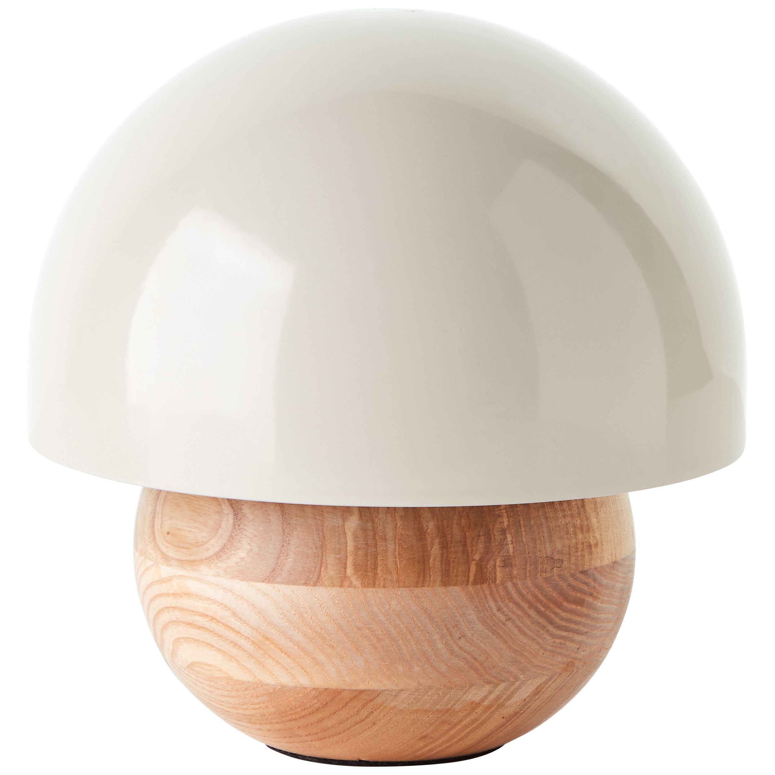Brilliant Leuchten Tafellamp Nalam Paddenstoel tafellamp, Ø 20 cm, E14, hout/metaal