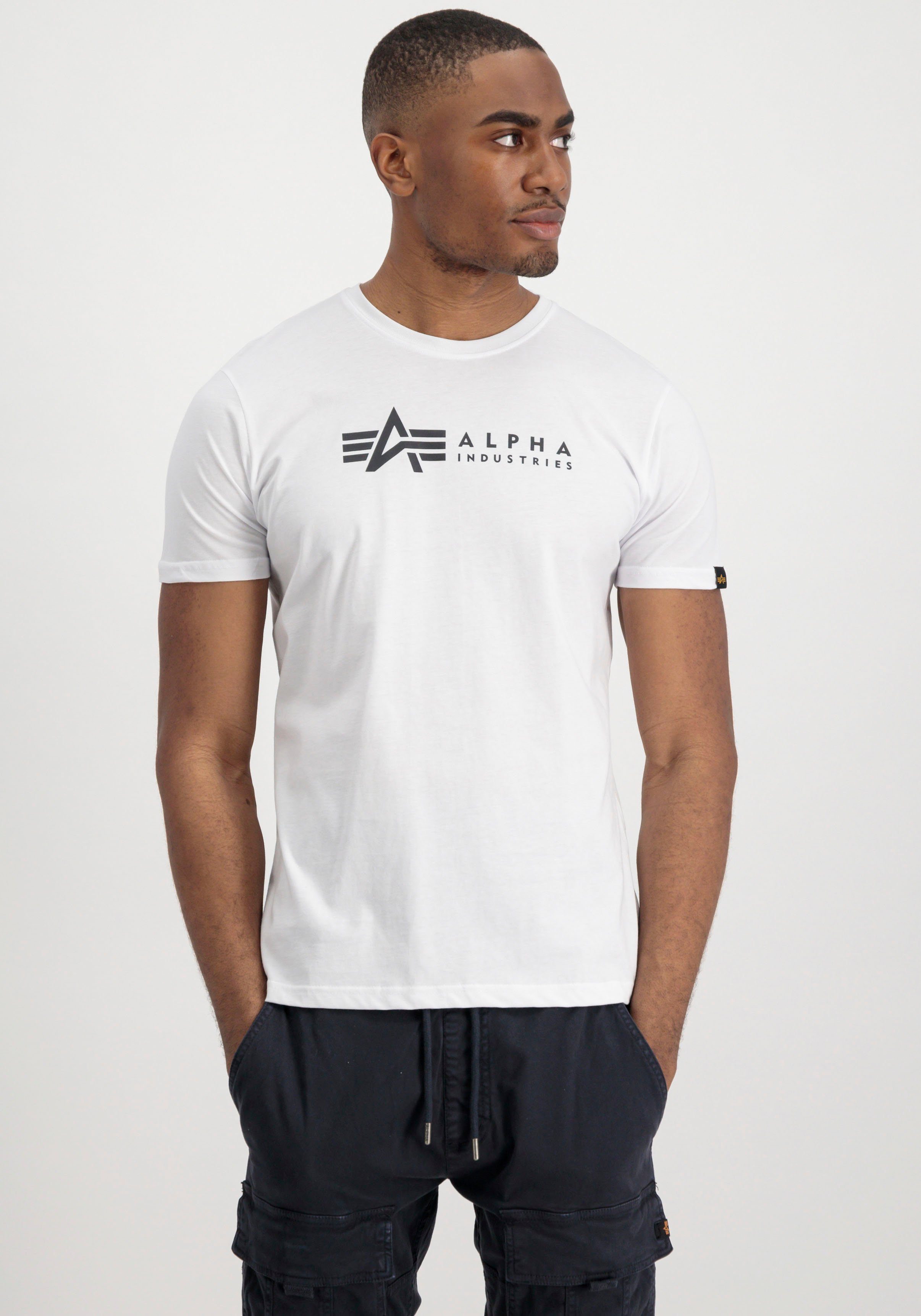 Alpha Industries Shirt met ronde hals Label T 2 Pack (2-delig, Set van 2)