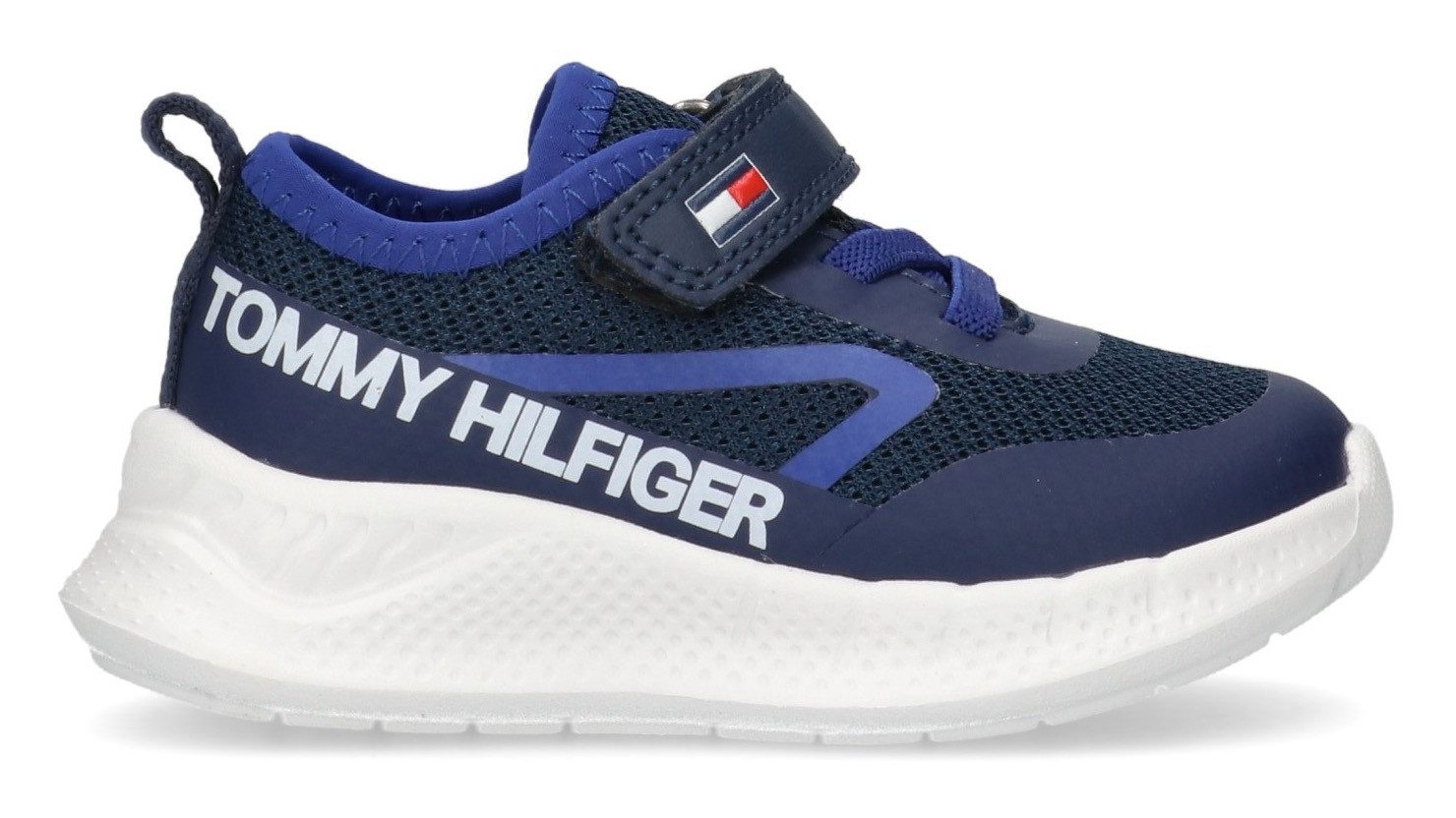 Tommy Hilfiger Sneakers , slip-on sneakers, klittenbandschoen met grote logo-opdruk