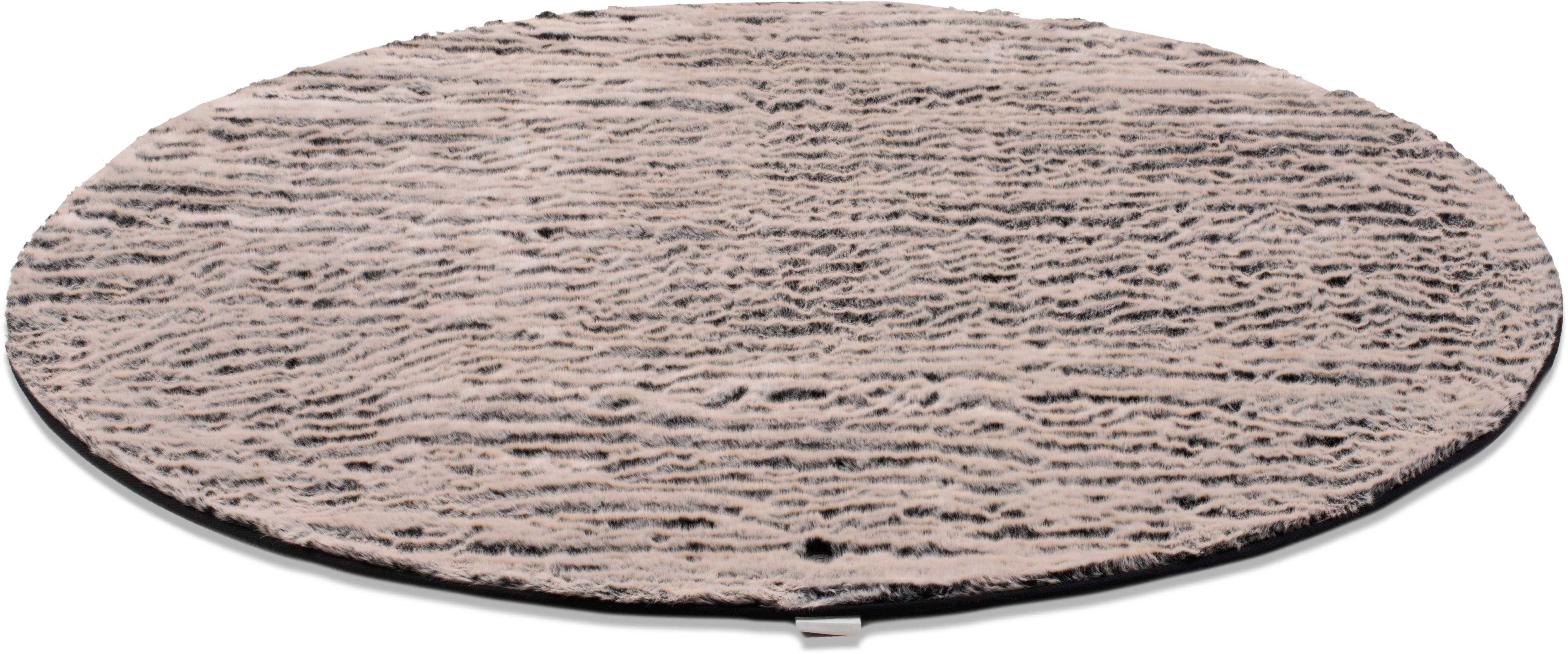 TOM TAILOR HOME Vachtvloerkleed Furry Imitatiebont, hoge pool, extreem zachte touch dieren vloerkleden maat Ø 90 cm x 25 mm bruin