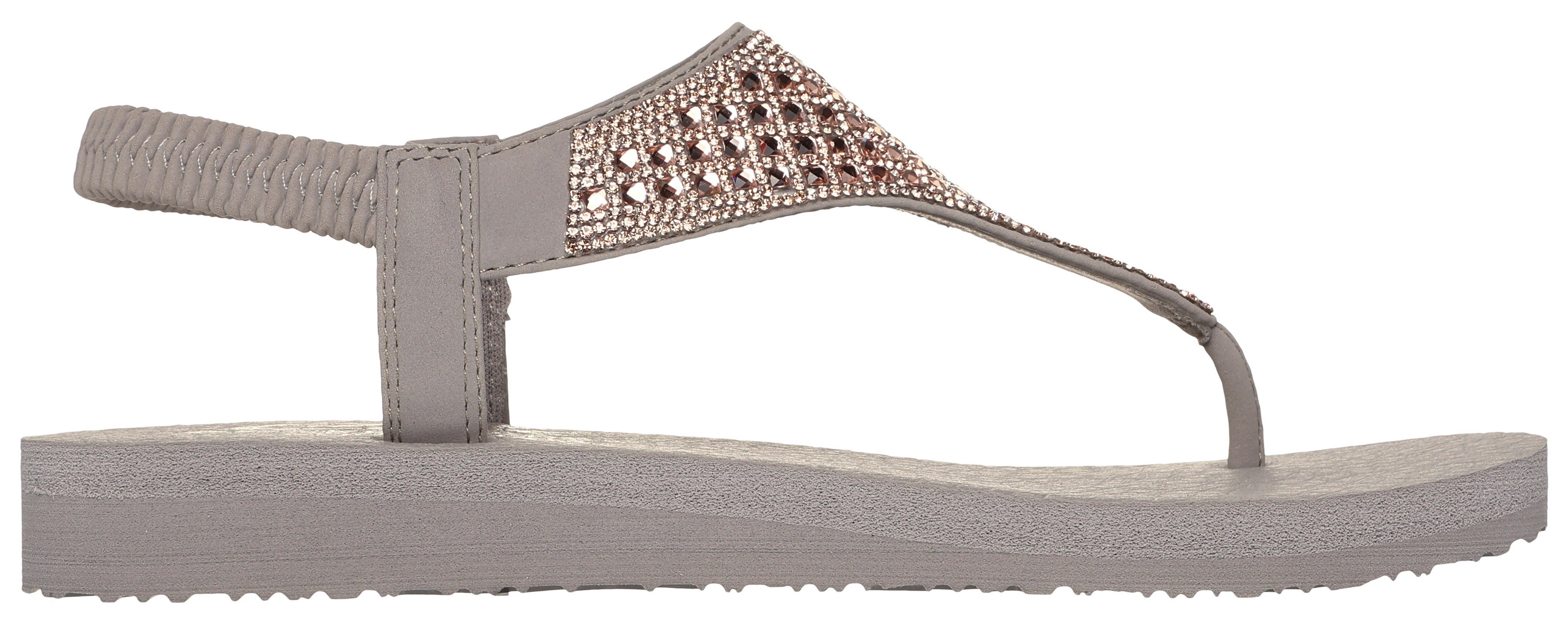 Skechers Sandalen MEDITATION-ROCKSTAR , zomerschoen, sandaal, riemchensandale, met glittersteentjes