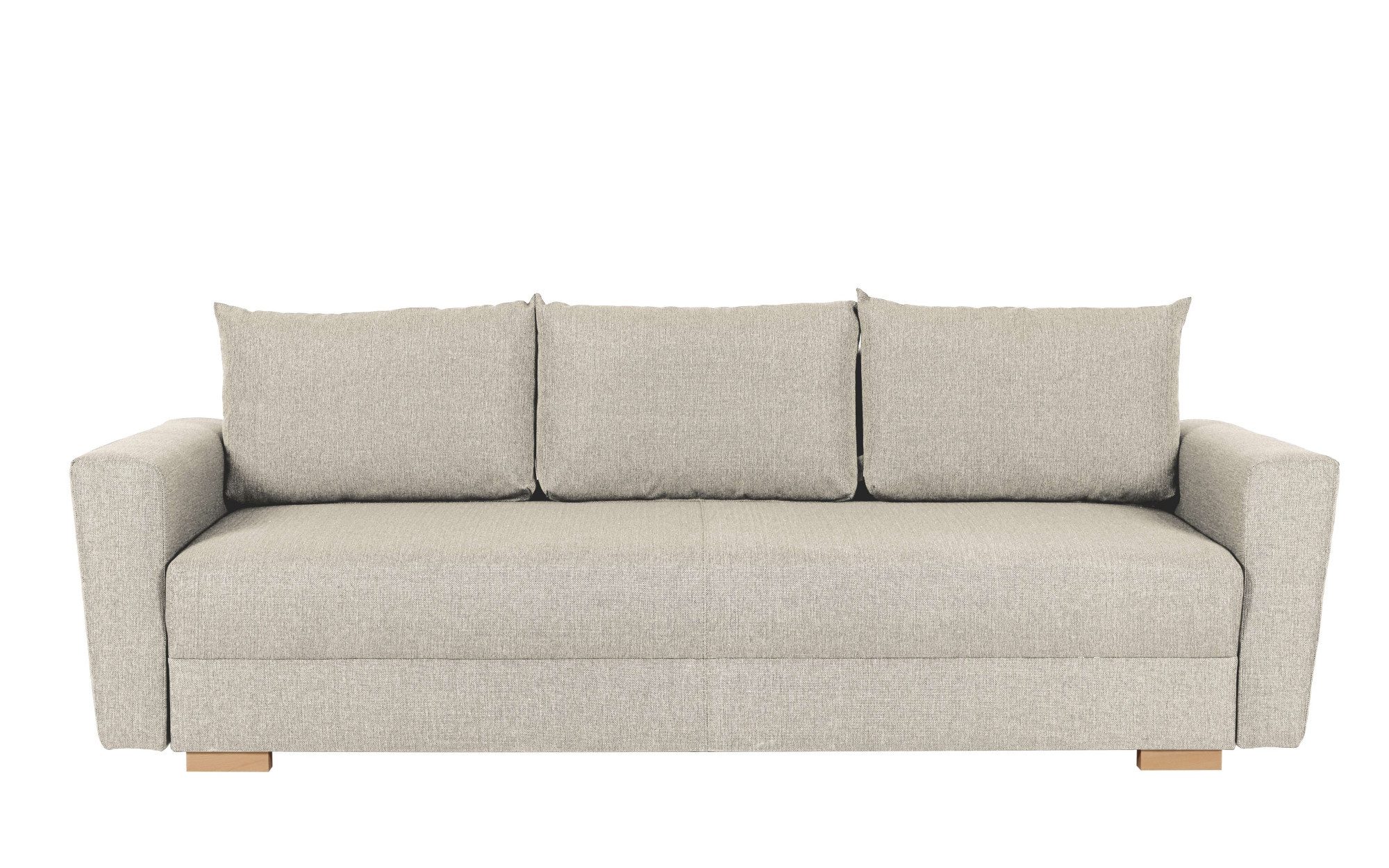 INOSIGN 3-zitsbank MAGHERA slaapbank met bedlade, van hoogwaardige afwerking met golfvering, corduroy en structuur bekleding, b/h/d 230/92,5/79 cm