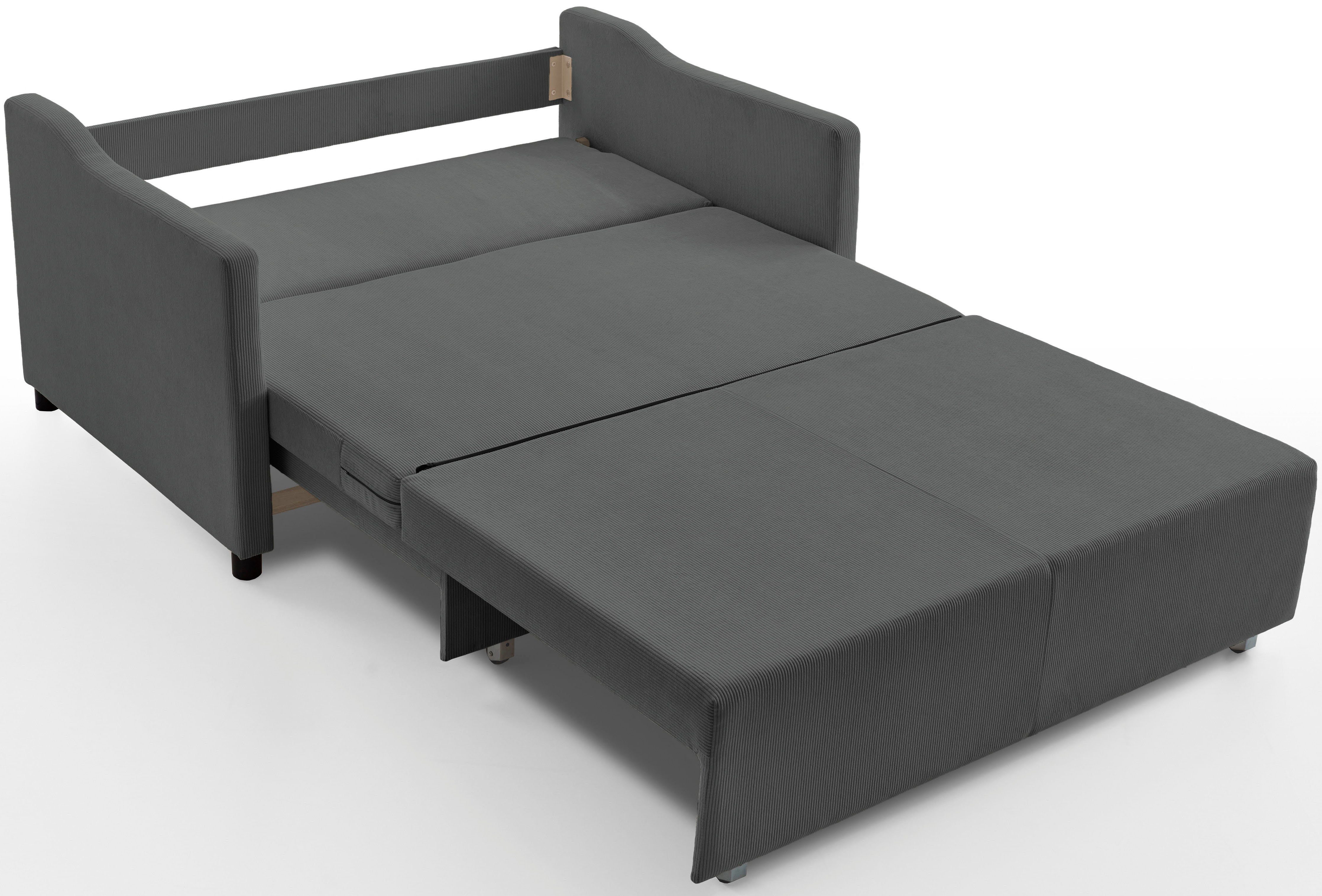 ATLANTIC home collection Slaapbank Anella met cordbekleding, met slaapfunctie, vrij plaatsbaar