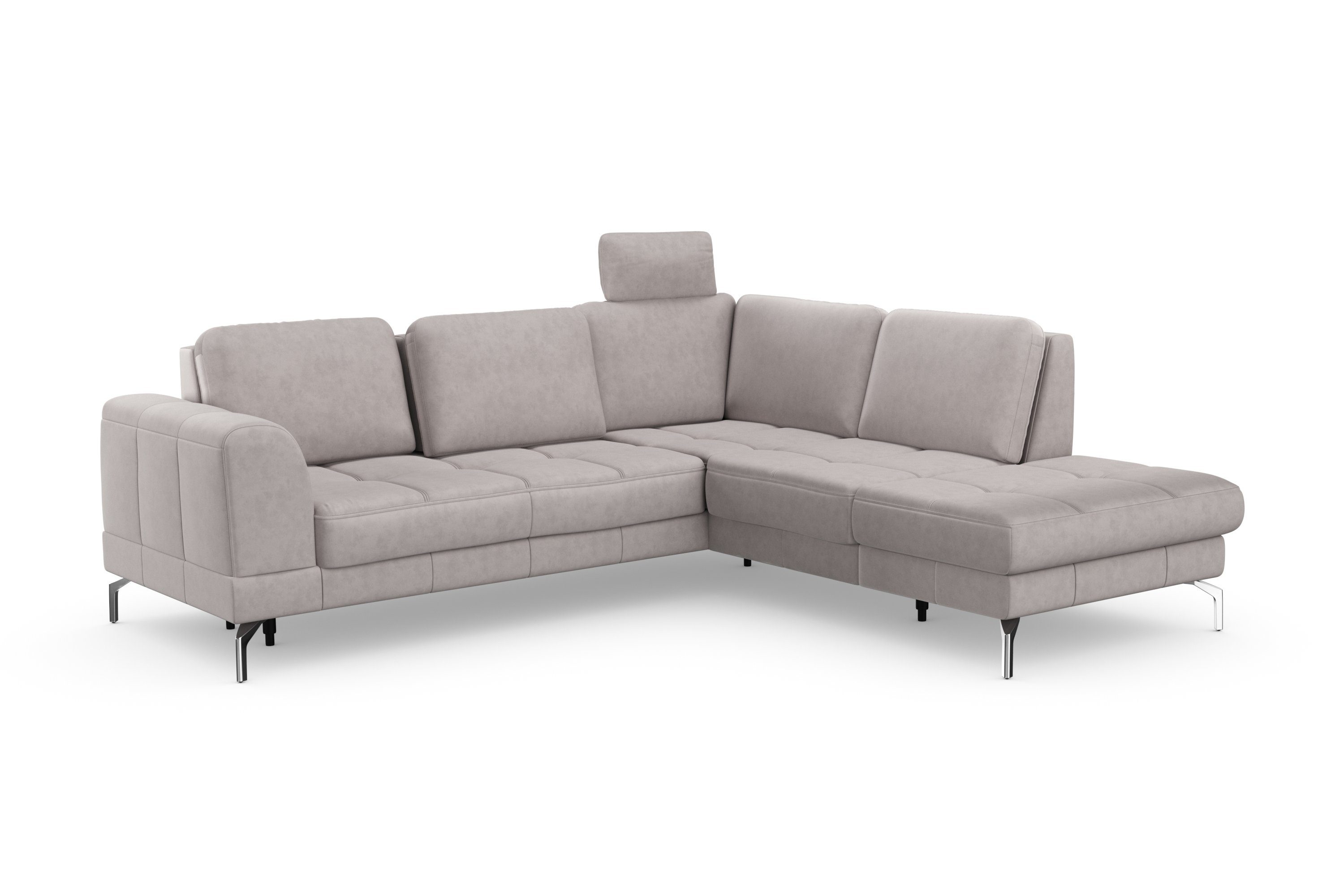 sit&more Hoekbank Bendigo L-vorm inclusief zitdiepteverstelling, bodemvrijheid 15 cm, in 2 pootkleuren