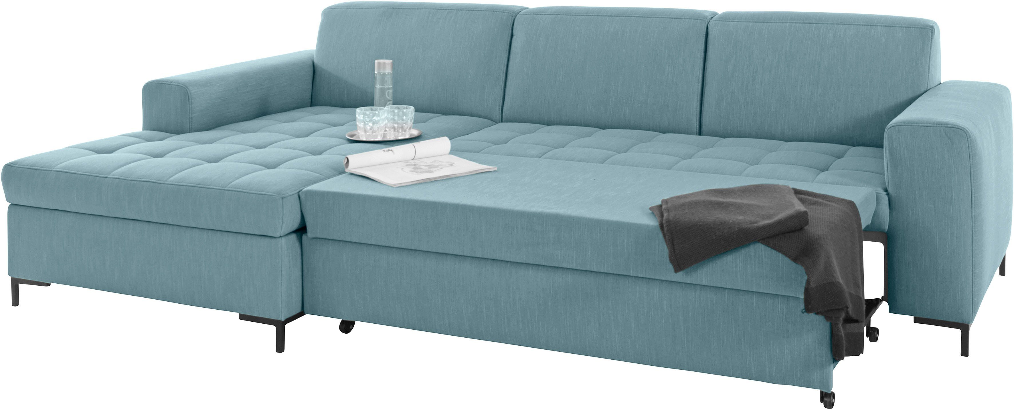 OTTO products Hoekbank Grazzo L-vorm hoogwaardige stoffen van gerecycled materiaal, stiksels op de zitting