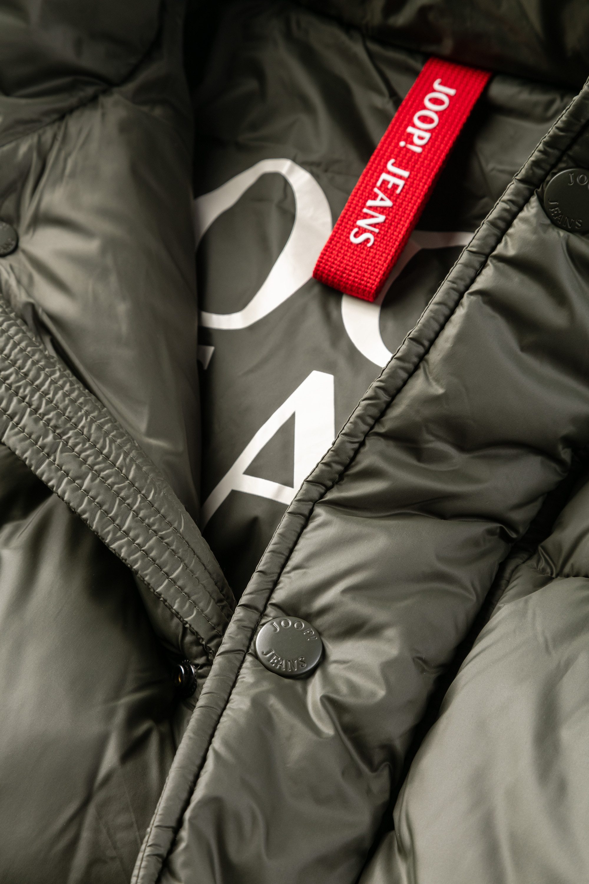 Joop Jeans Gewatteerde jas Fandos met een capuchon