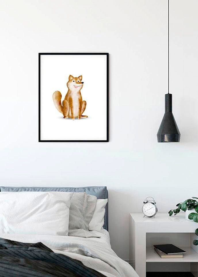 Komar Wanddecoratie Cute animal Dog Wanddecoratie - zonder lijst (1 stuk)