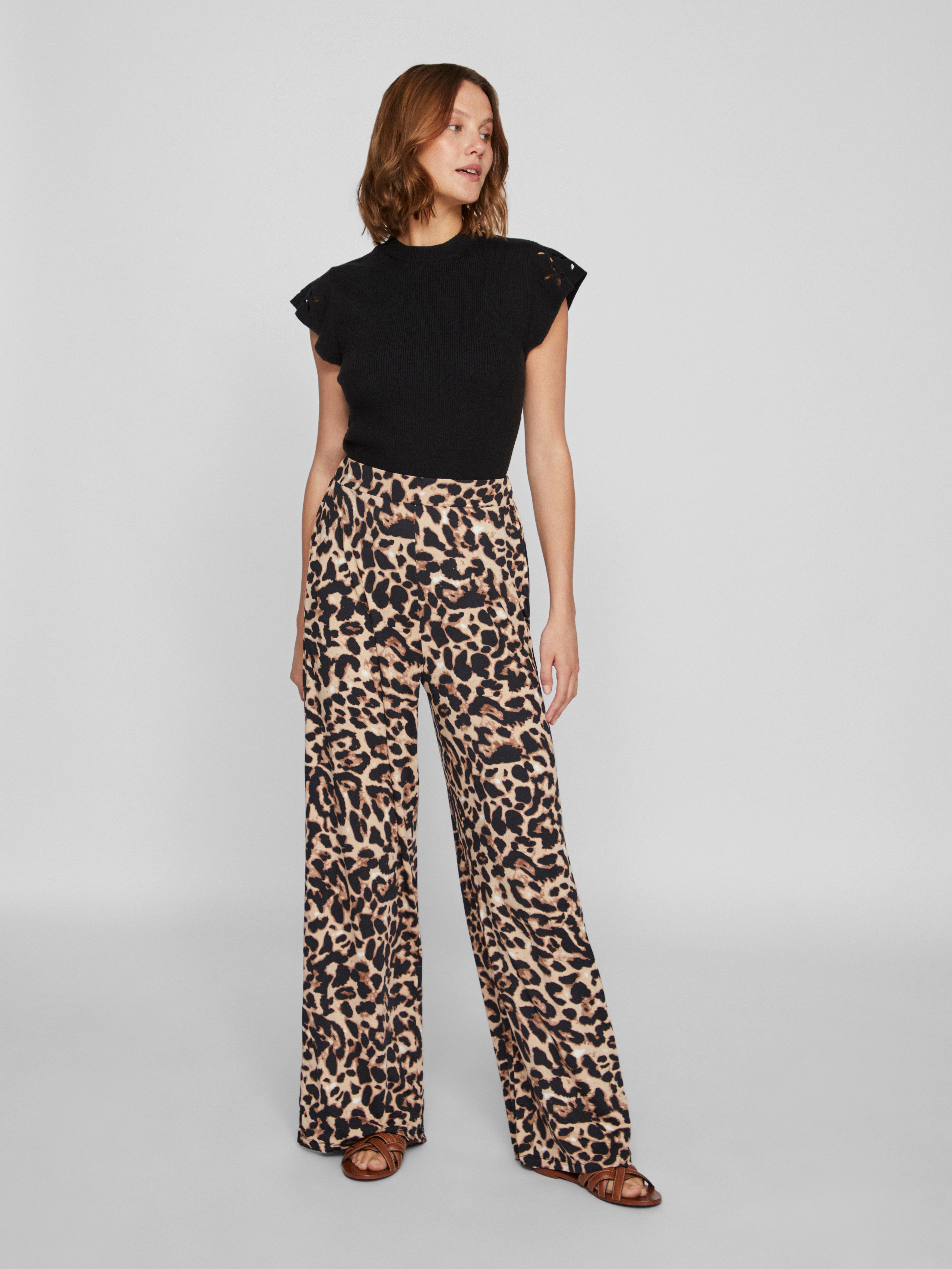 Vila Comfortbroek VILEOA RW WIDE PANTS - NOOS