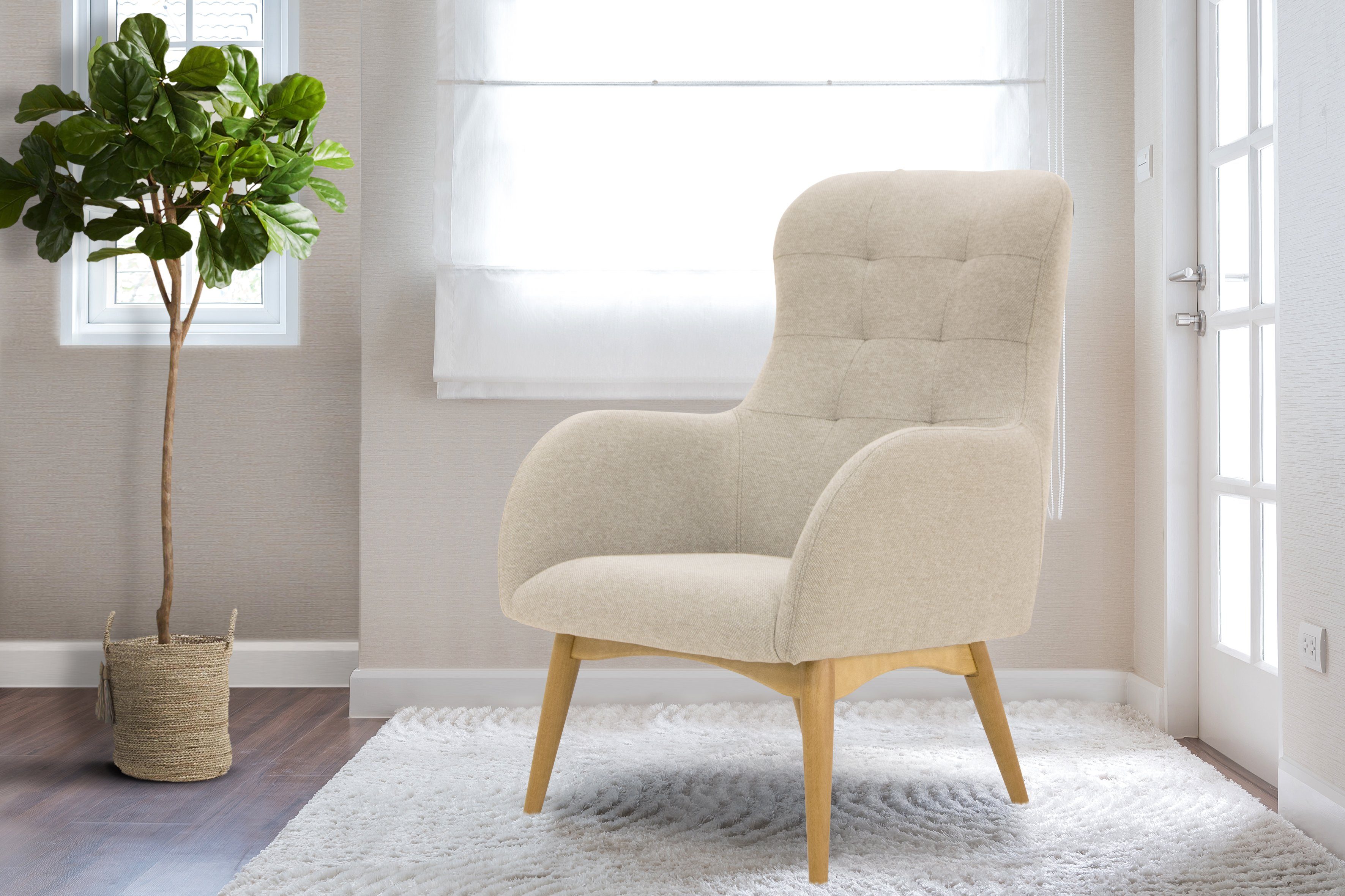Home affaire Fauteuil Leonarda fijne quilten in de rug