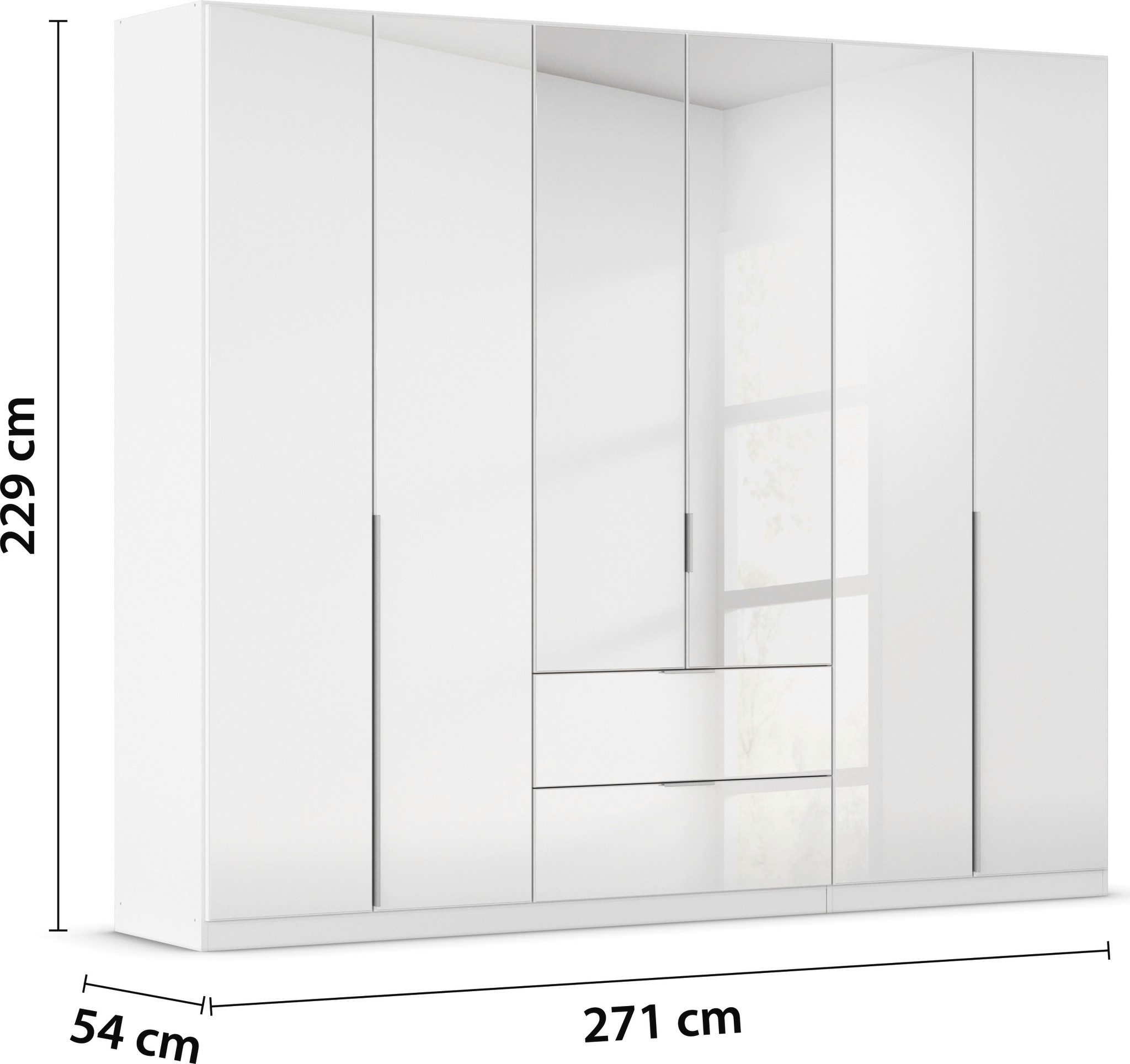 rauch Draaideurkast Kledingkasten kast garderobe AGORDO met glazen front