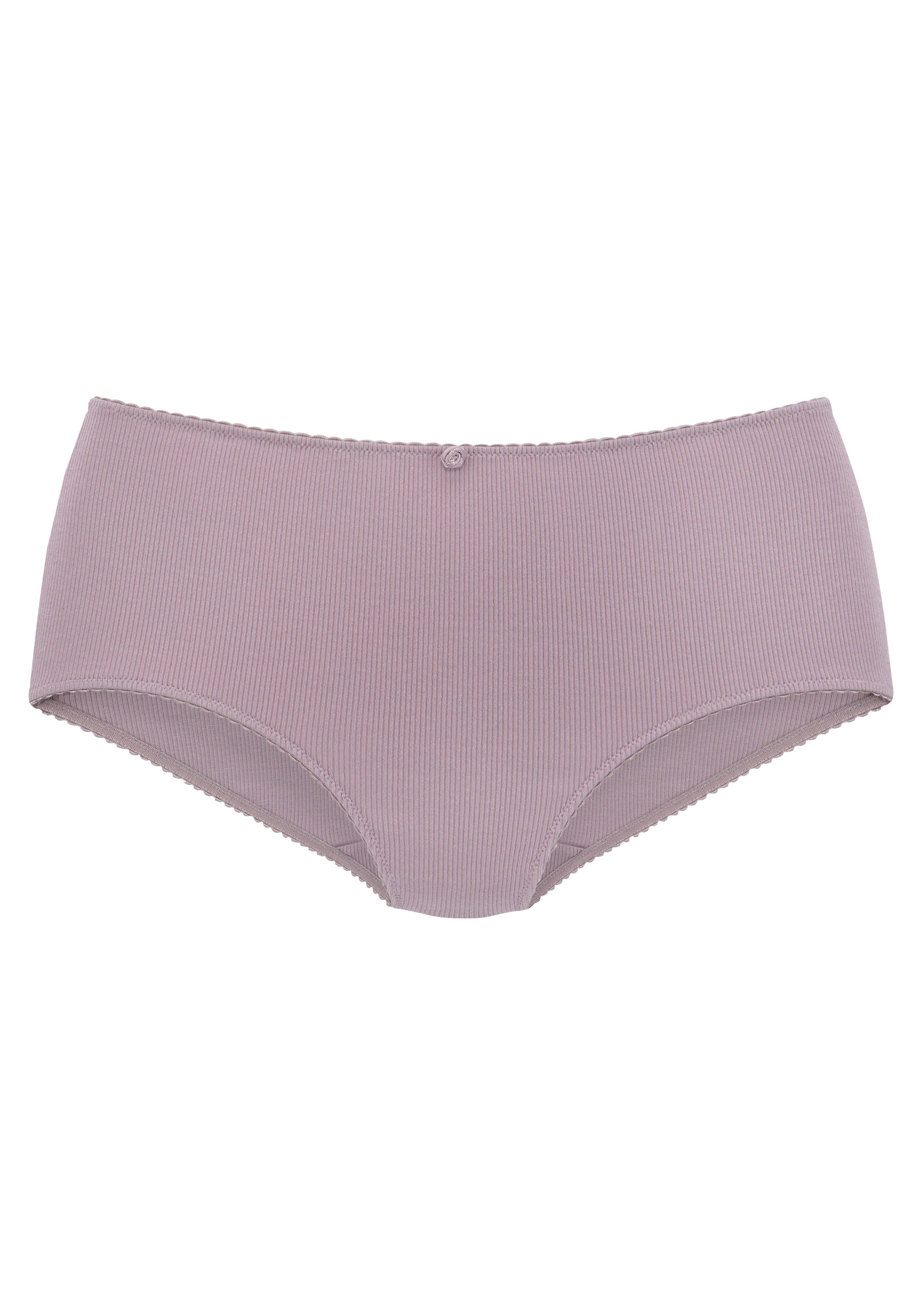 Vivance Tailleslip van zachte en elastische ribstof met delicate roosjes vooraan (3 stuks)