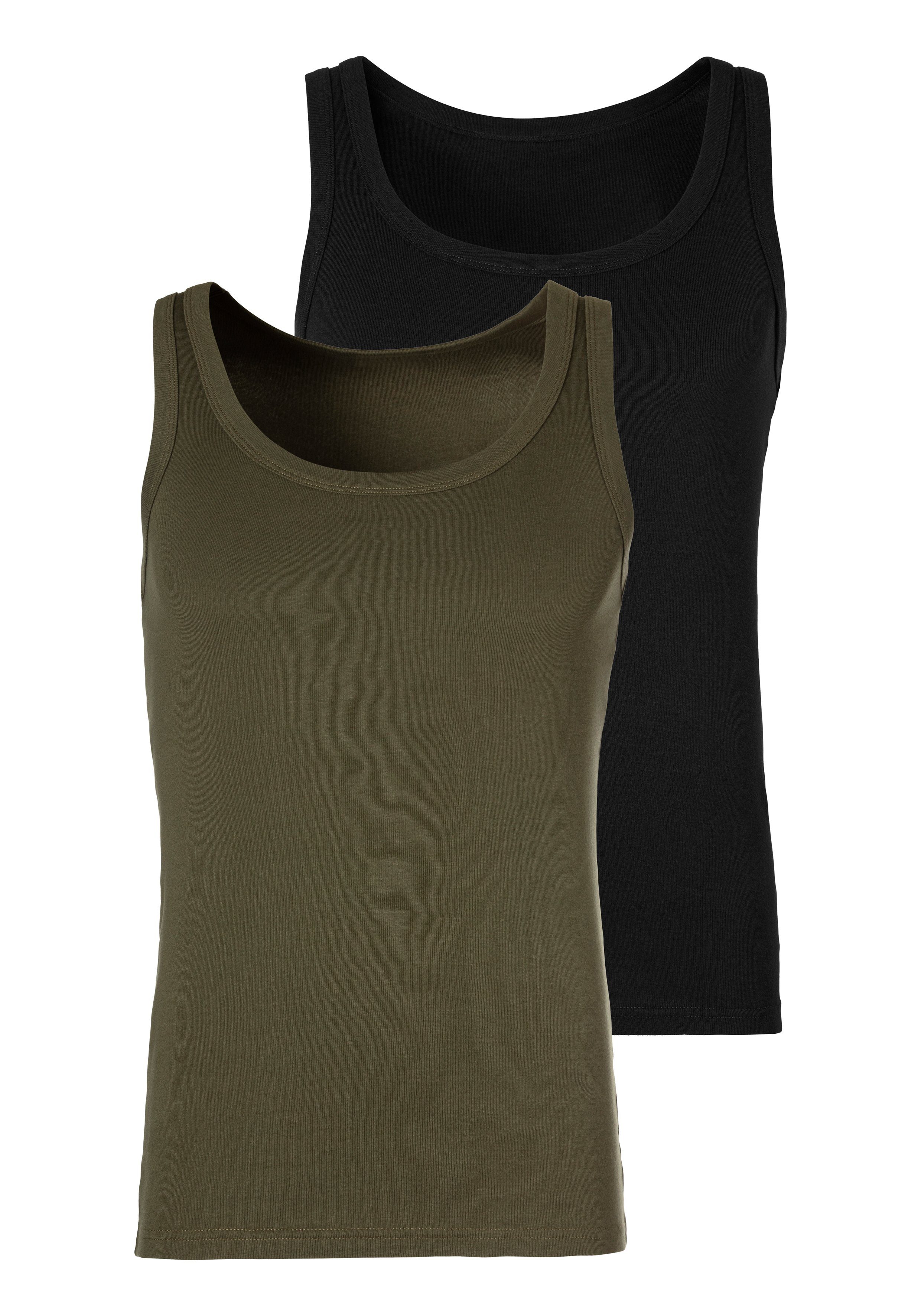 H.I.S Tanktop eenvoudige basic, ook voor eronder (set, 2 stuks)