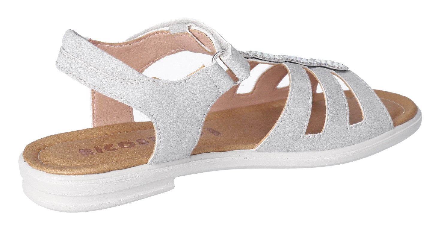 Ricosta Sandalen Ana WMS: gemiddeld , sandaal met klittenbandsluiting en glitter, maat sjabloon te downloaden