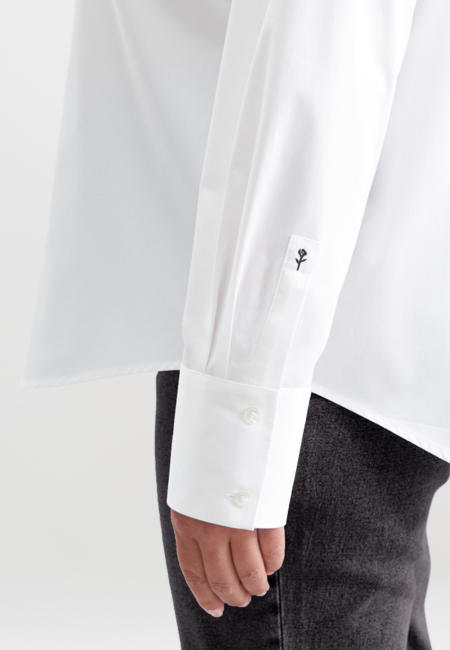 seidensticker Overhemdblouse Zwarte roos