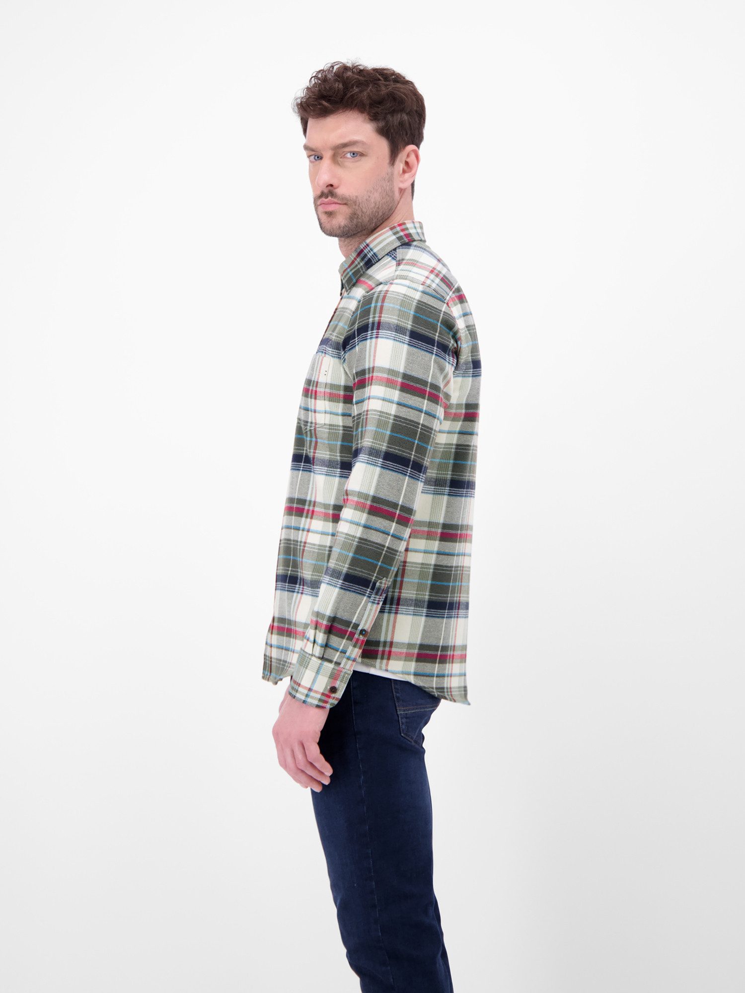 Lerros Flanellen overhemd LERROS Modieus geruit overhemd van flanel