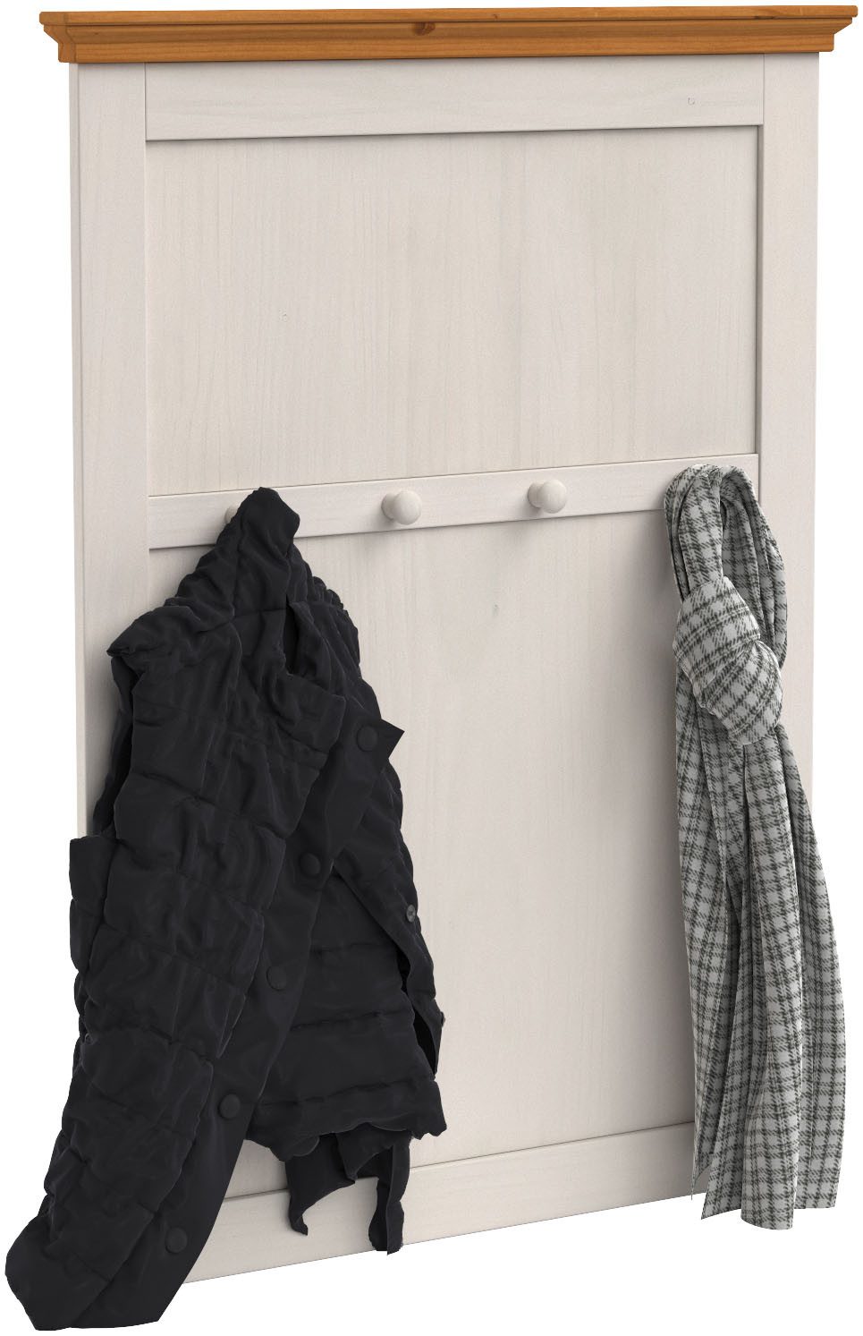 Home affaire Kapstokpaneel Selma uit massief grenenhout, hoogte 105 cm, breedte 80 cm