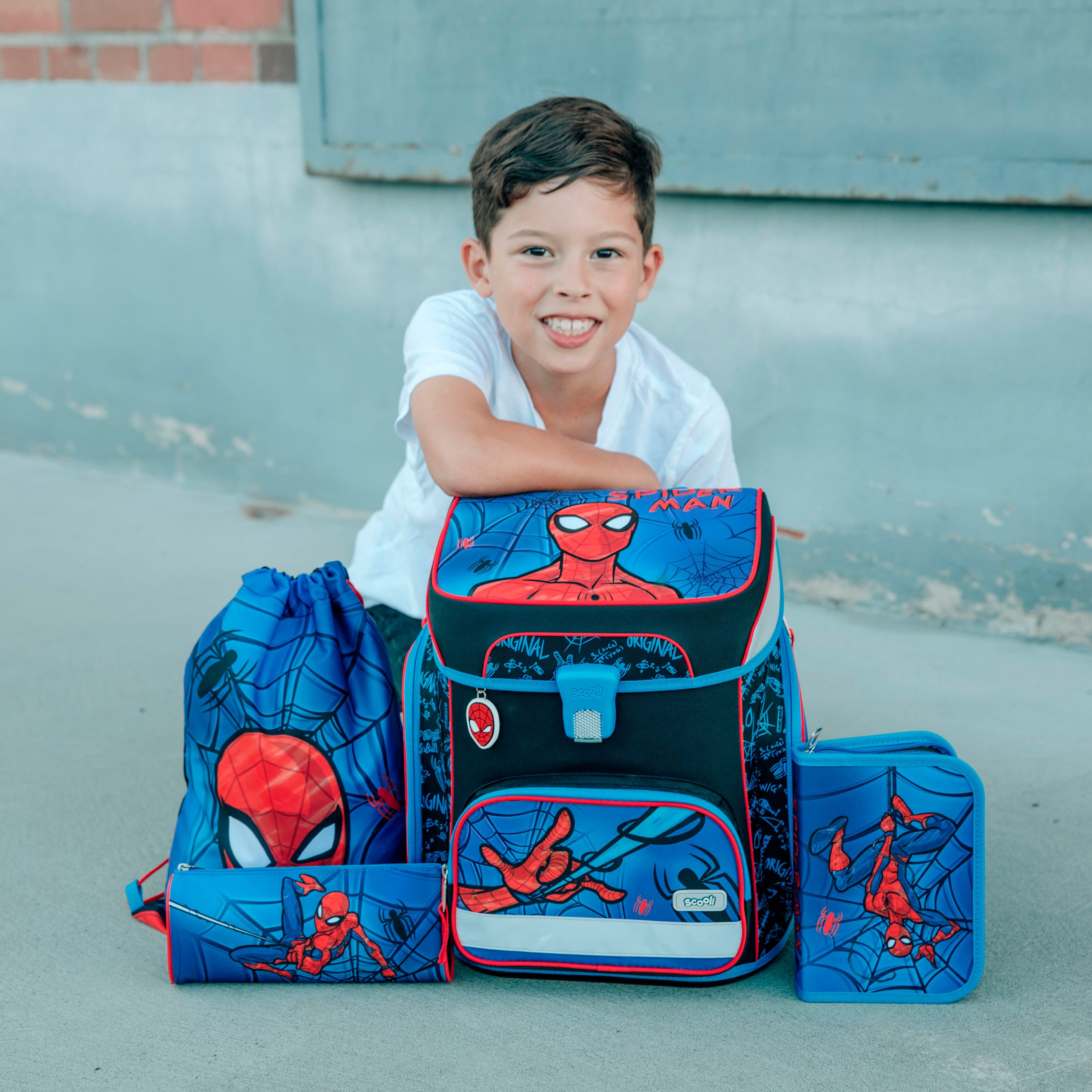 Scooli Schooltas EasyFit, Spider-Man (set, 5-delig)