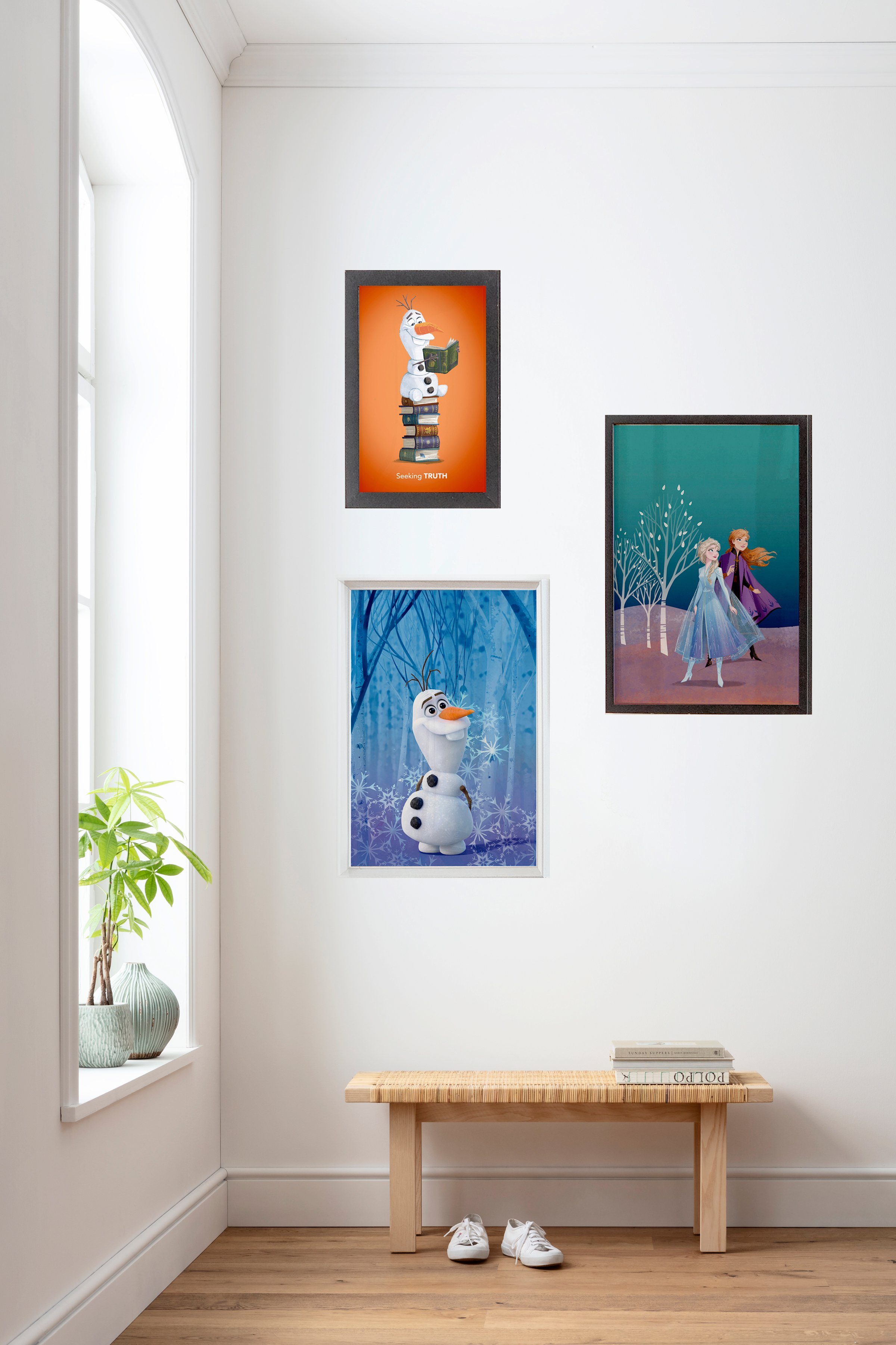 Komar Wanddecoratie Frozen Olaf crystal Wanddecoratie voor de kinderkamer - zonder lijst (1 stuk)