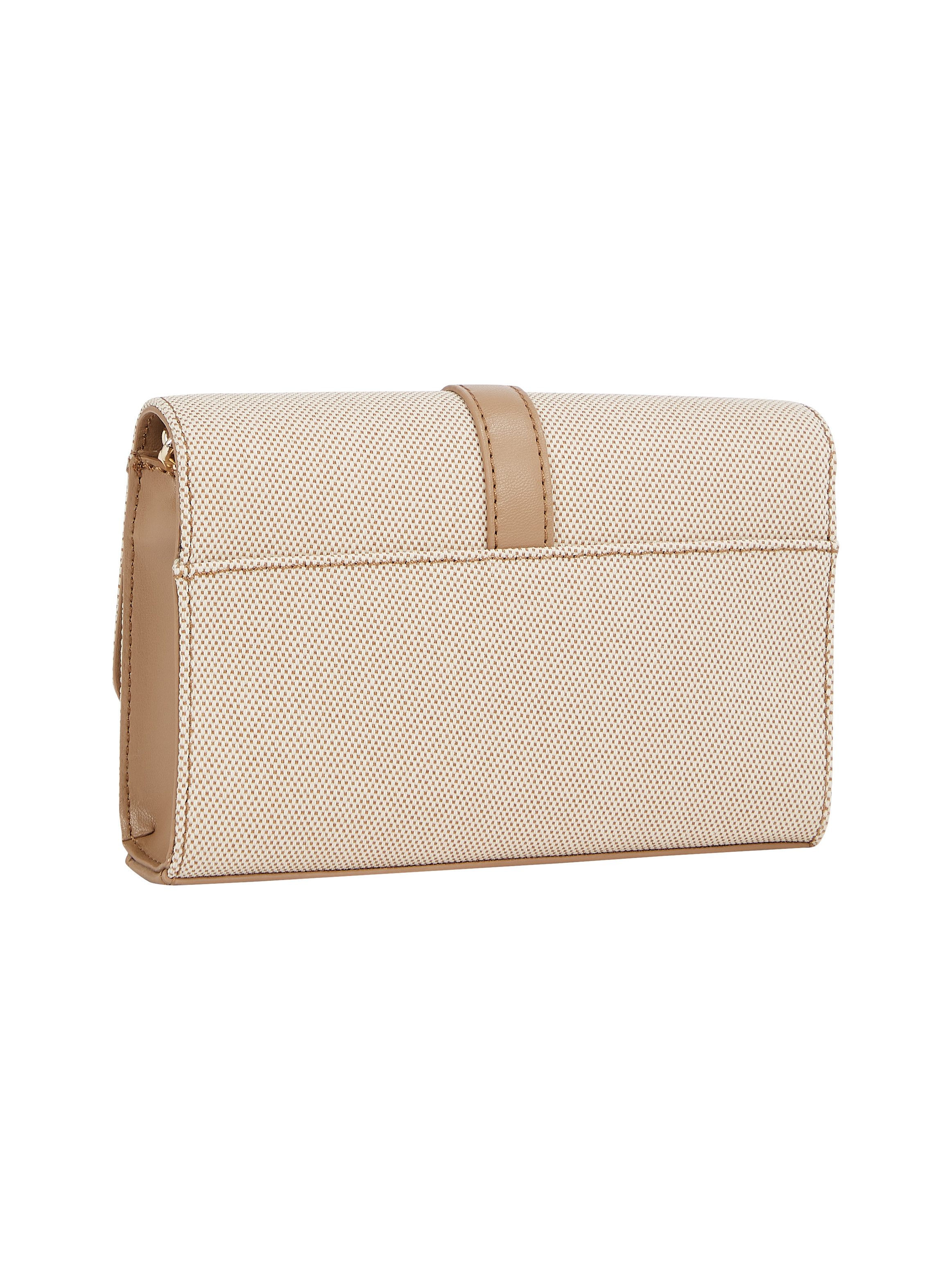 Tommy Hilfiger Schoudertas TH HERITAGE MINI CROSSVER CANVAS , avondtas, minibag met elegante kettinghandvat