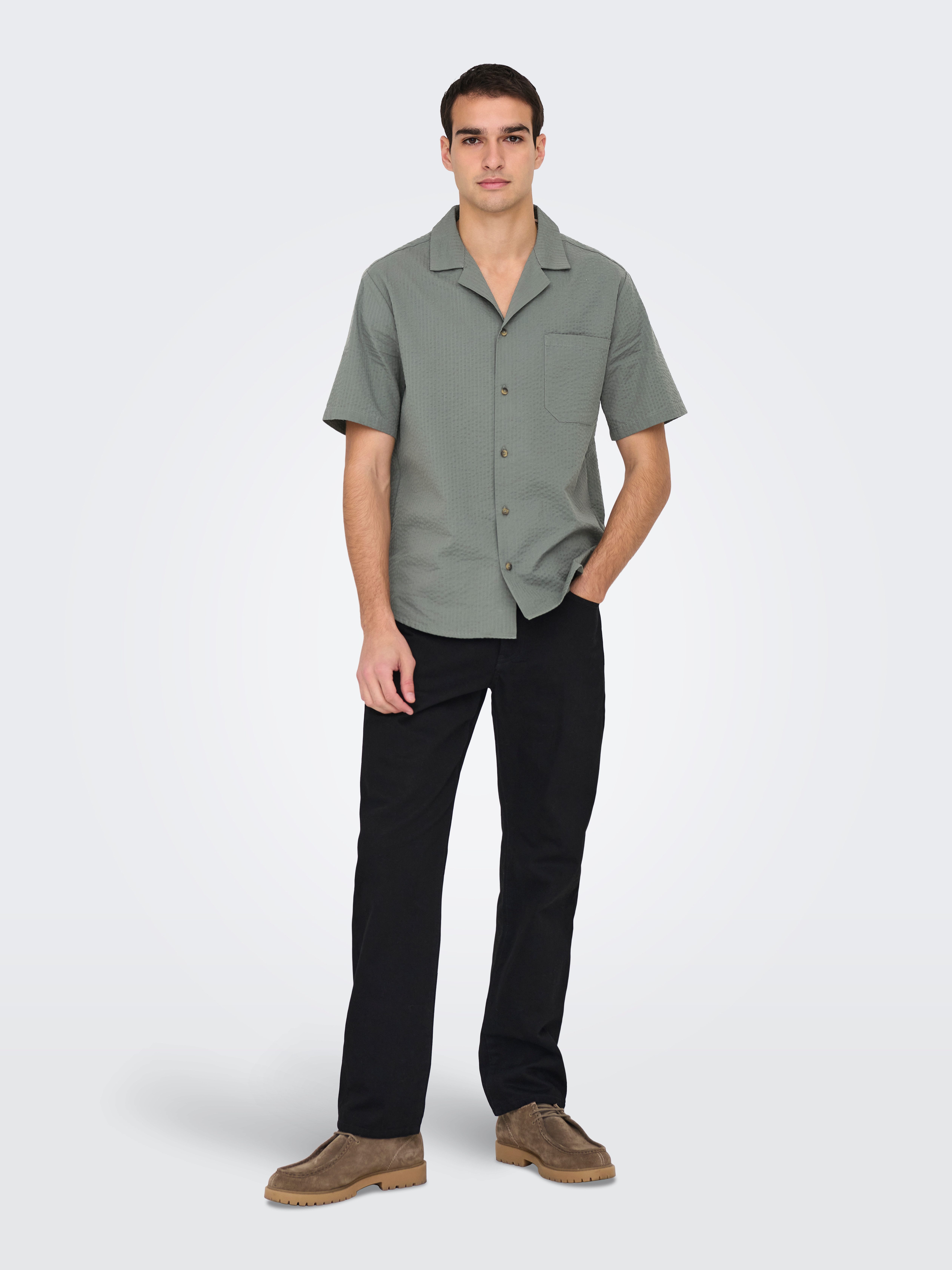 ONLY & SONS Overhemd met korte mouwen ONSEYE RESORT SEERS 0009 SHIRT NOOS