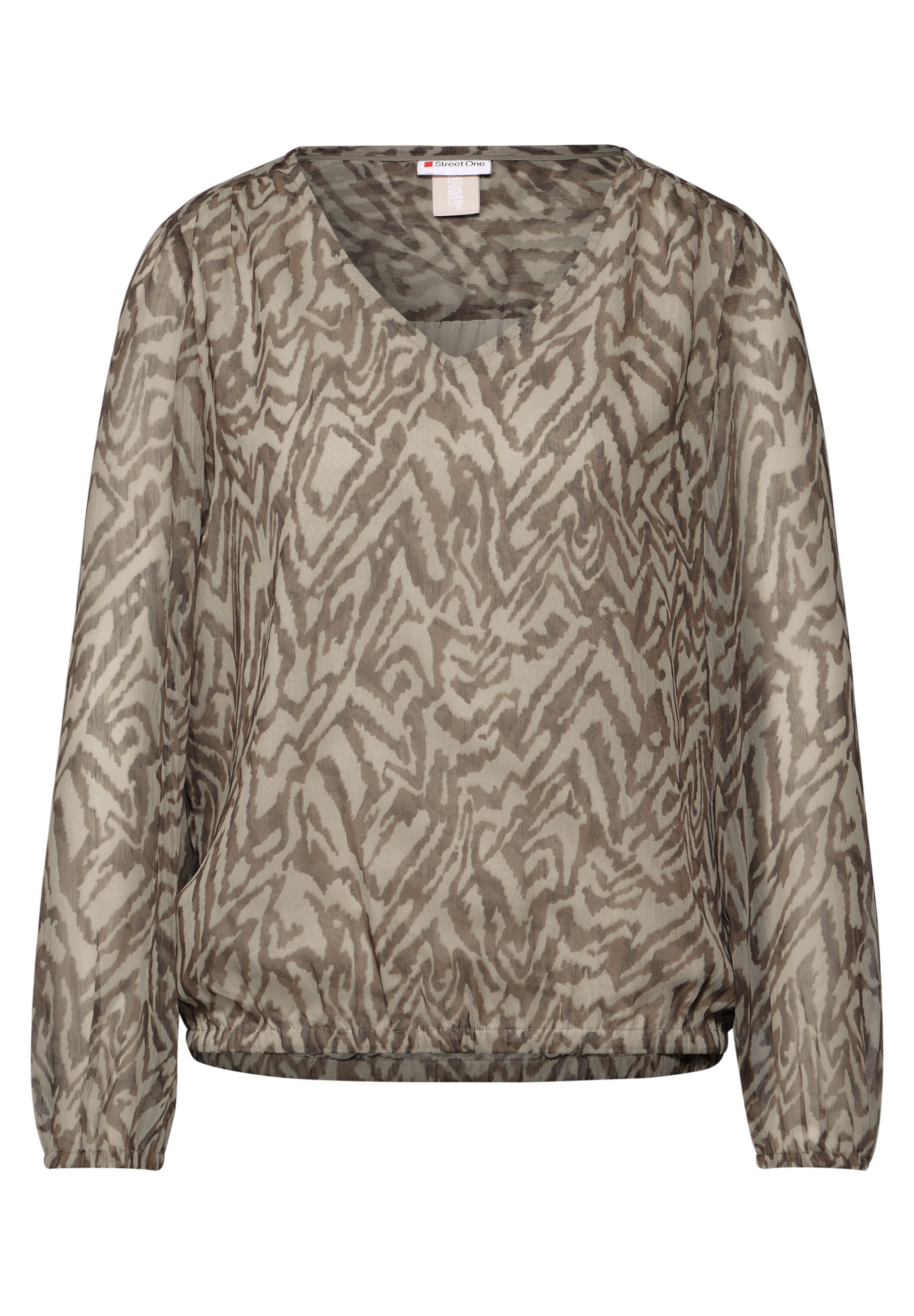STREET ONE Blouse zonder sluiting met ruches