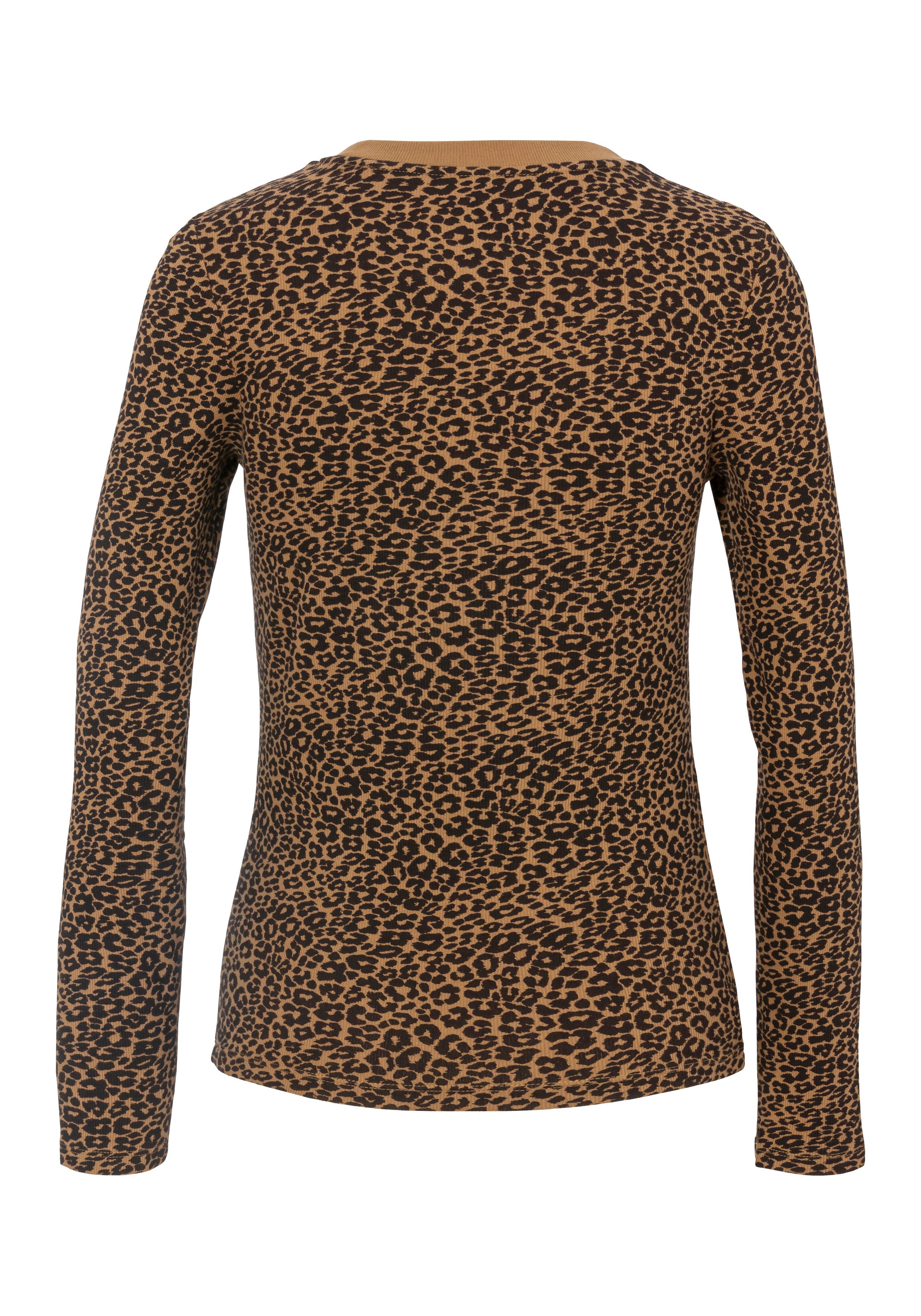 Levi's® Shirt met lange mouwen ESSENTIAL HM LS TEE geribbeld met leeuw-patroon