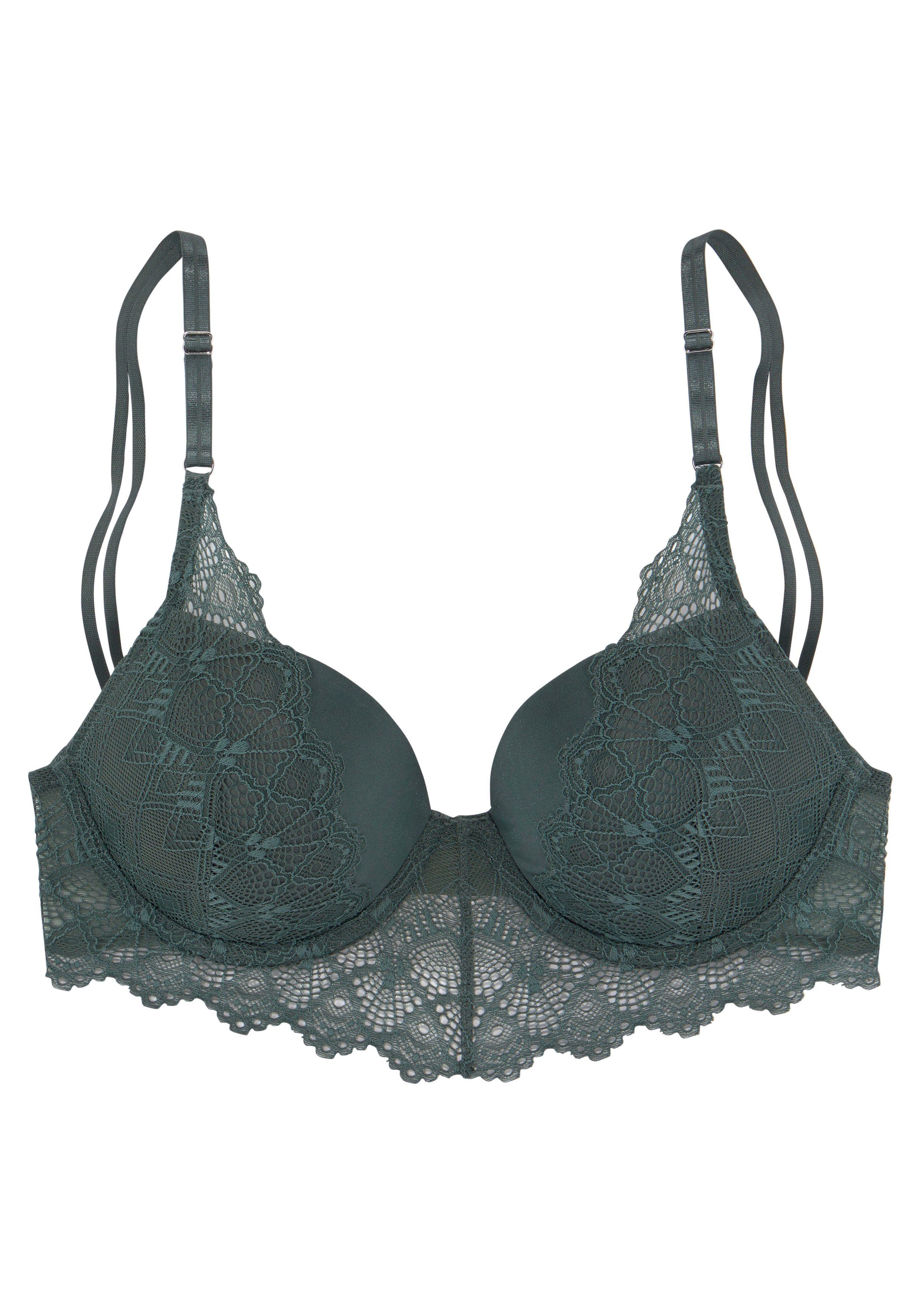 s.Oliver RED LABEL Beachwear Push-up-bh Elise van modieuze punt, dessous