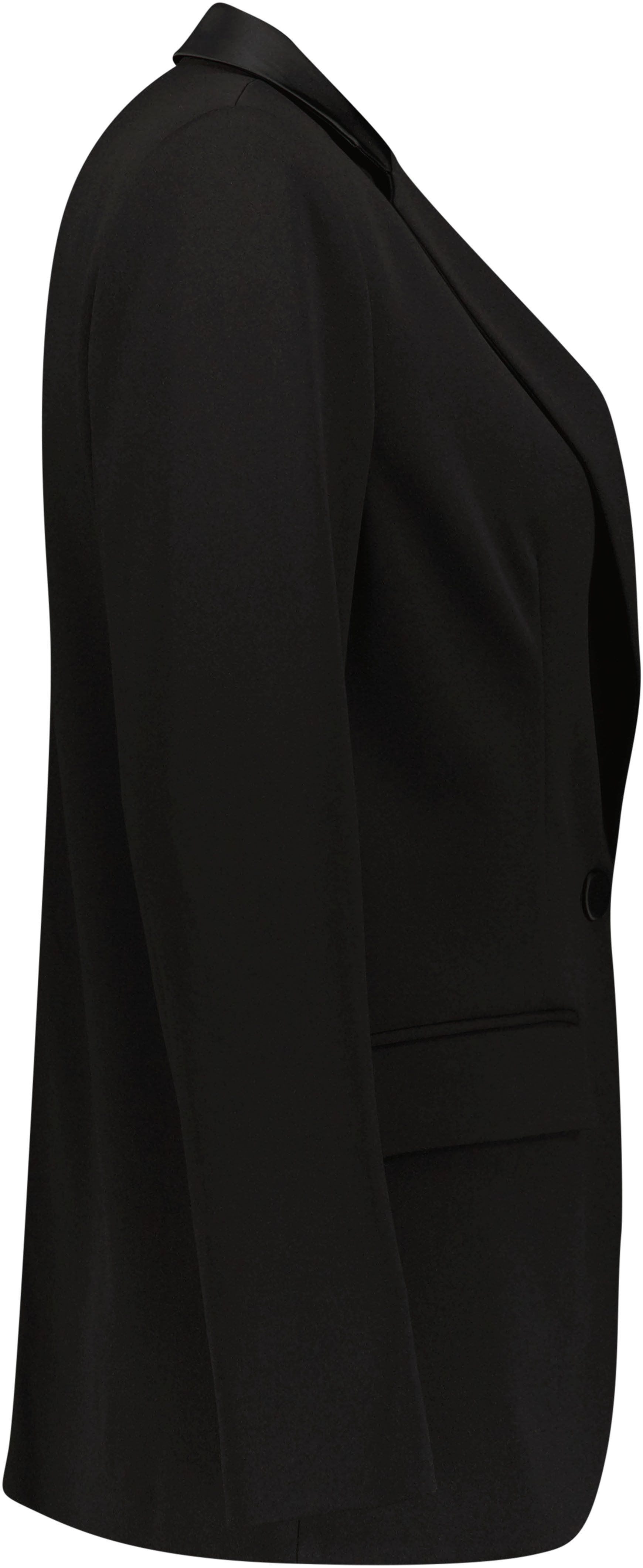 IMPERIAL Lange blazer met satijnen details en stretch