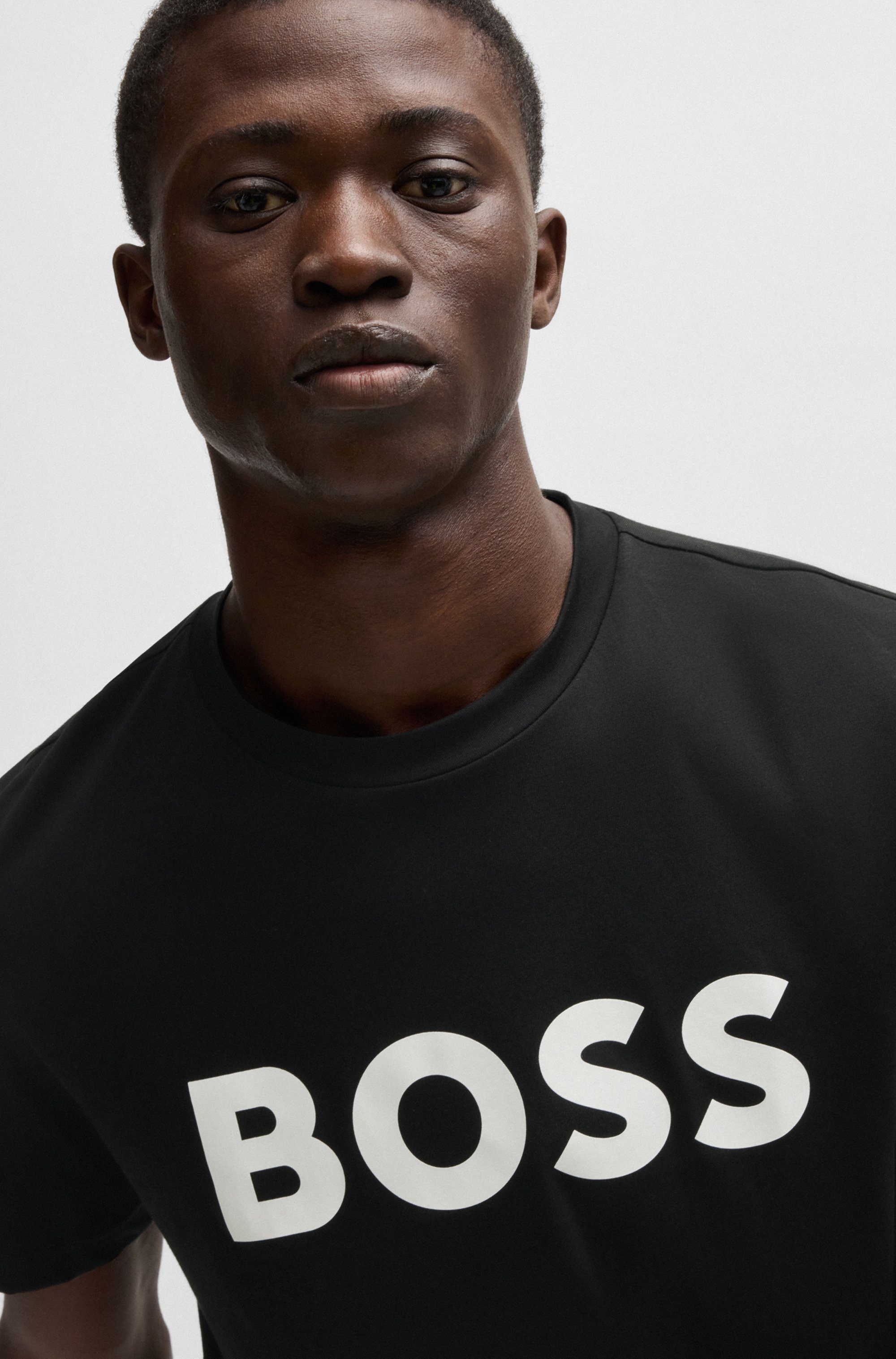 Boss Orange T-shirt Thinking met logoprint (1-delig)