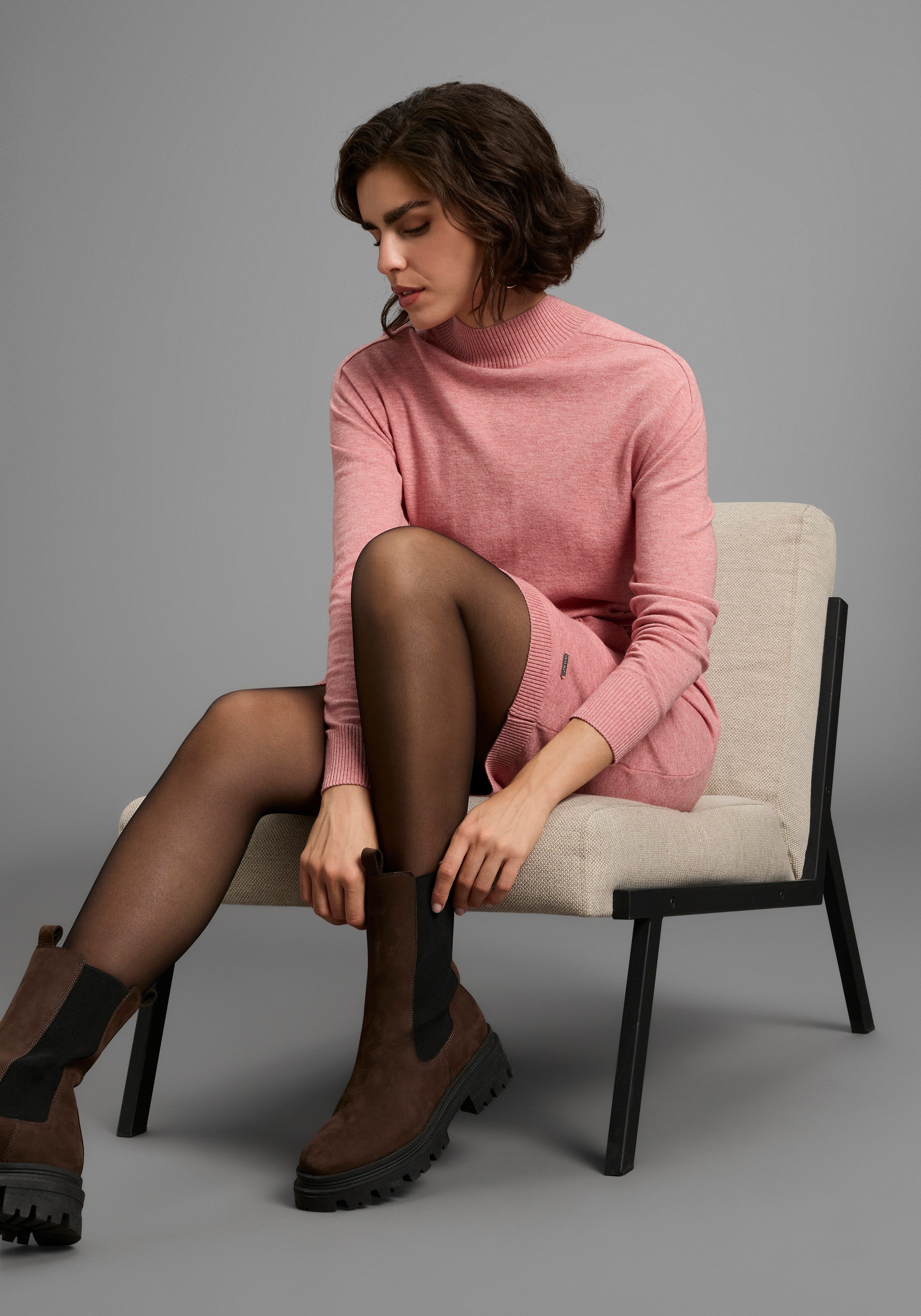 Laura Scott Gebreide jurk met riem