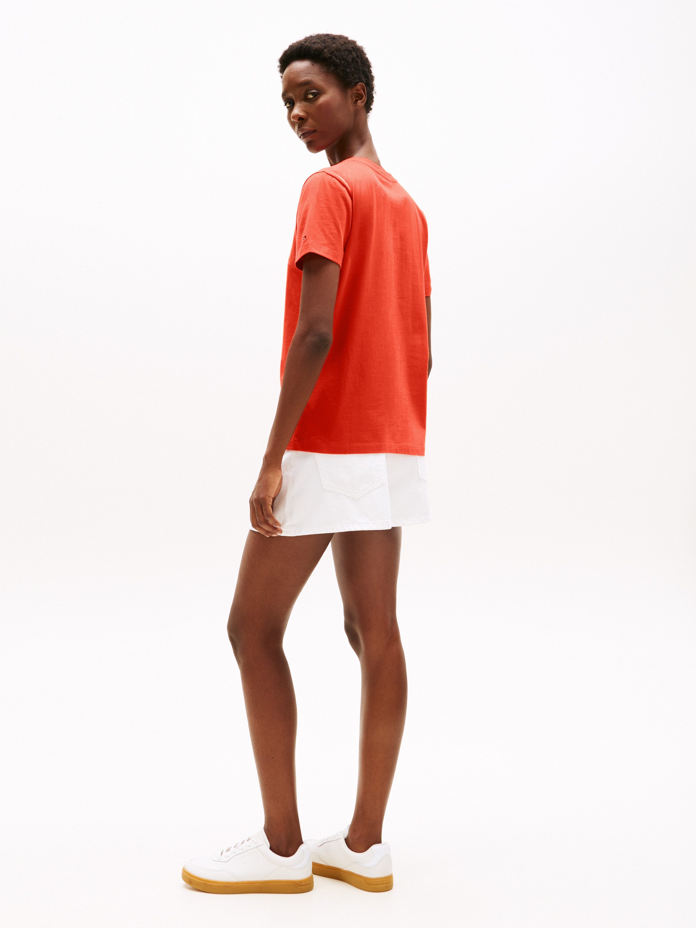 Tommy Hilfiger Shirt met korte mouwen SCRIPT REG C-NK SS T-SHIRT met tommy hilfiger script-logo-opschrift