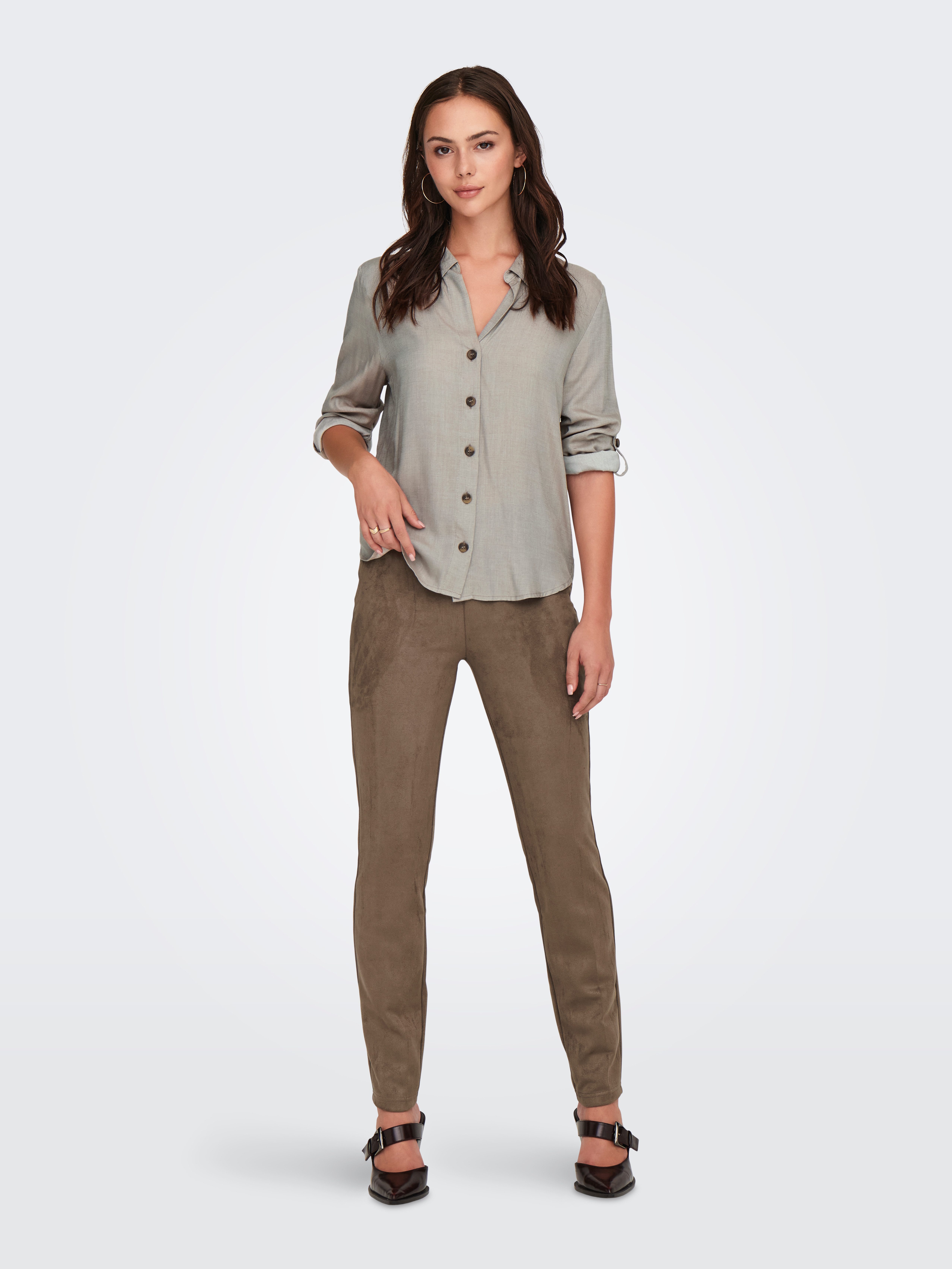 Only Jeggings ONLANGALINE HW FAUX SUEDE LEGGING CC PNT
