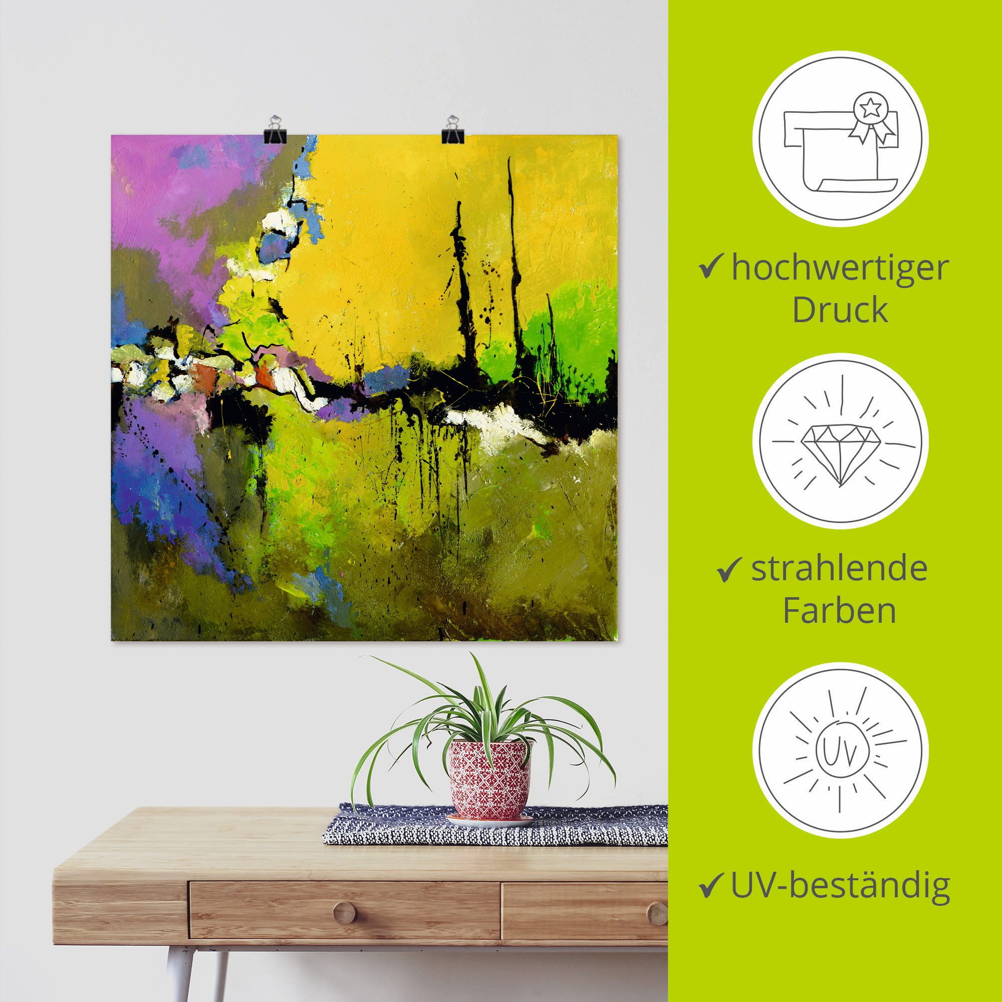Artland Poster Abstract XIX als artprint van aluminium, artprint op linnen, muursticker of poster in verschillende maten