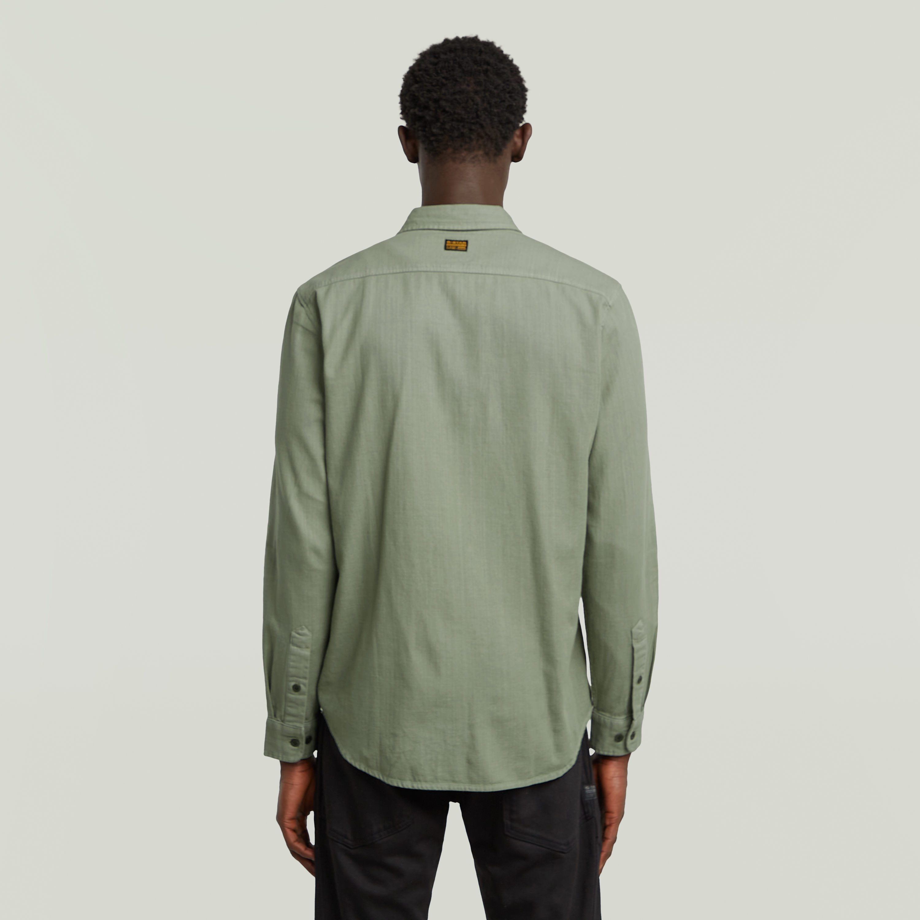 G-Star RAW Jeans overhemd Marine Slim met klepzakken