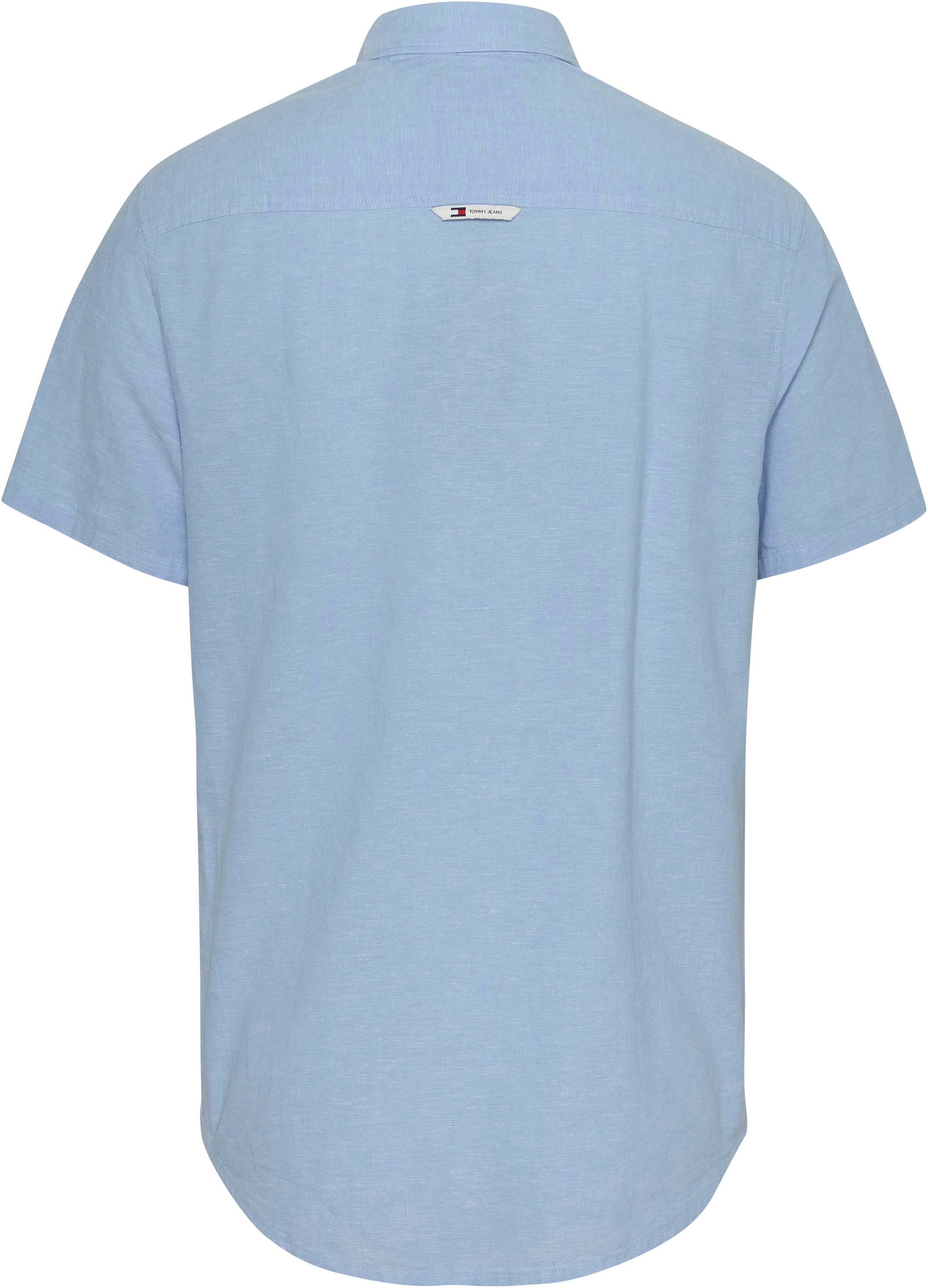 TOMMY JEANS Overhemd met korte mouwen TJM REG LINEN BLEND SS SHIRT