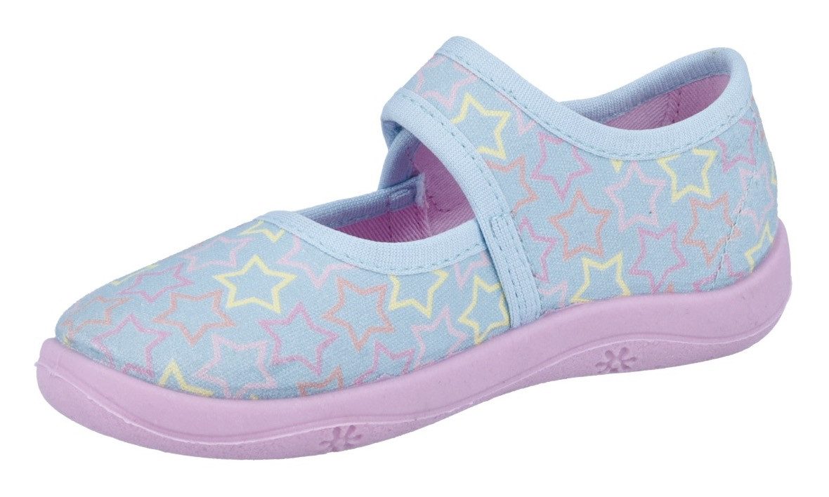 Richter Pantoffels Mia WMS: Medium Klittenbandschoen met pastelprint, maat sjabloon om te downloaden