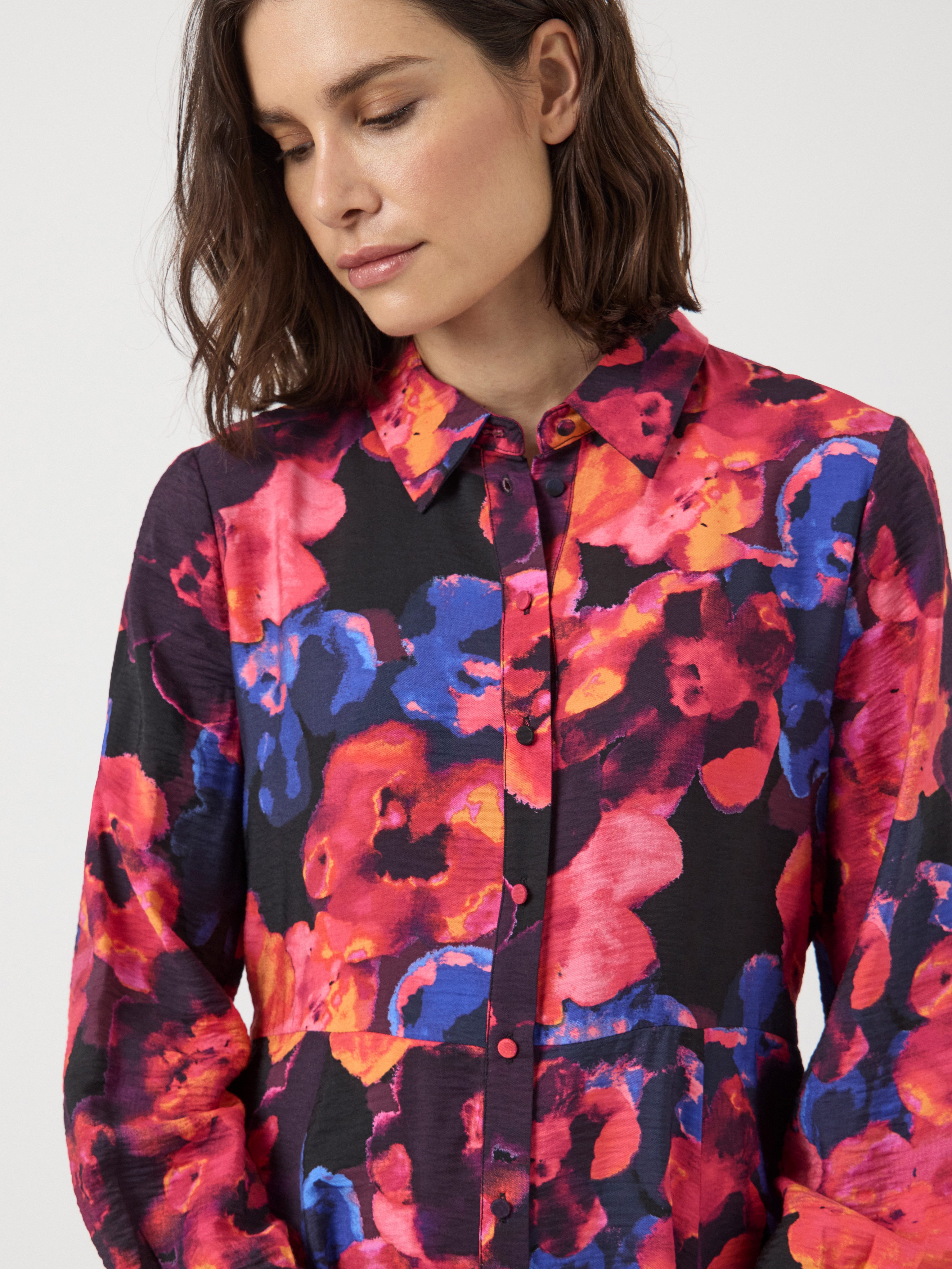 Y.A.S Jurk met overhemdkraag YASKAYA LS SHIRT DRESS S. NOOS