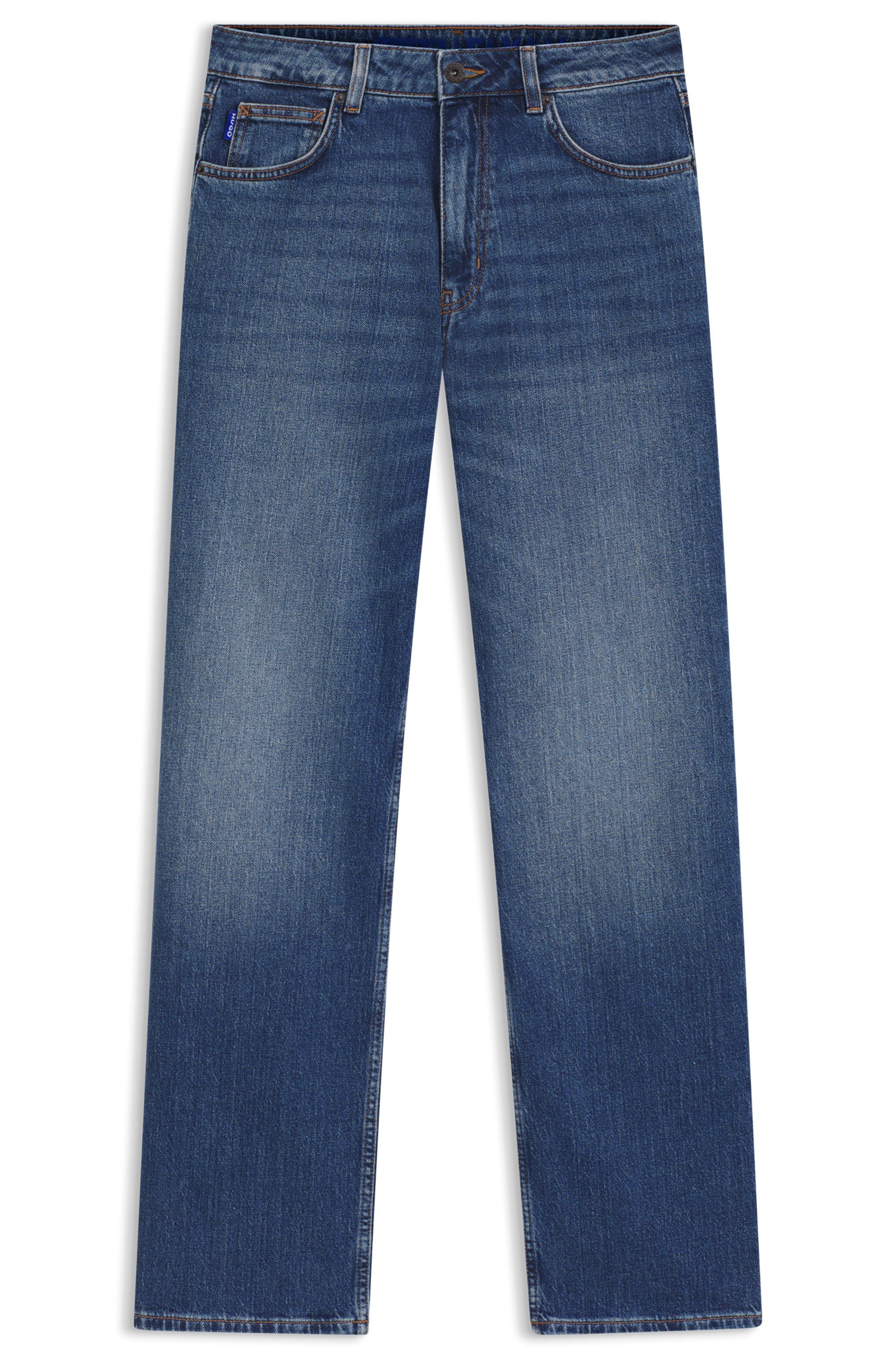 HUGO Blue Straight jeans Elyah Straight fit jeans met hoge taille, lange lengte 36