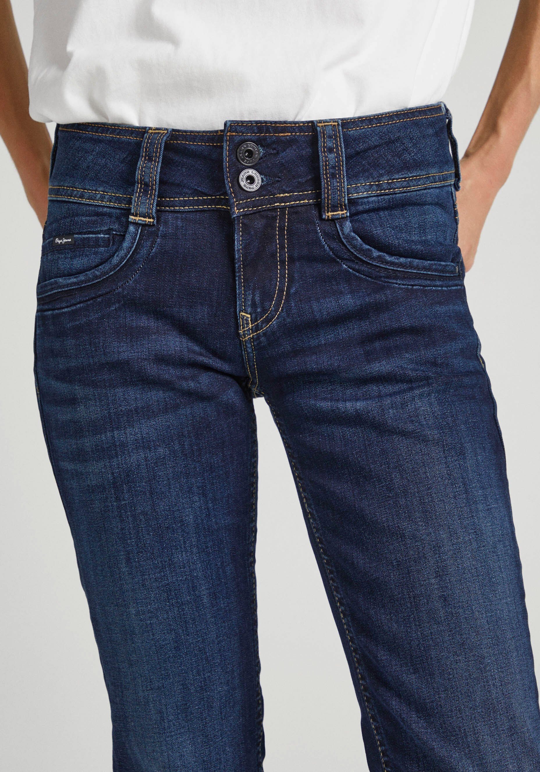 Pepe Jeans Straight jeans GEN in mooie kwaliteit met rechte pijpen en dubbele knoop