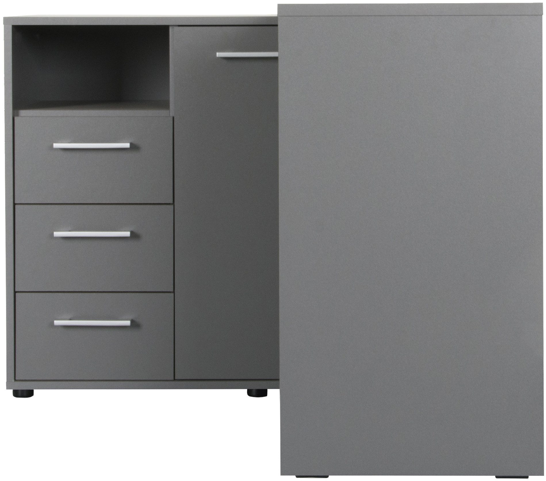 VOGL Möbelfabrik Bureau 1246 mit schwenkbarer Tischplatte draaibaar tafelblad, ruimtebesparend, made in germany