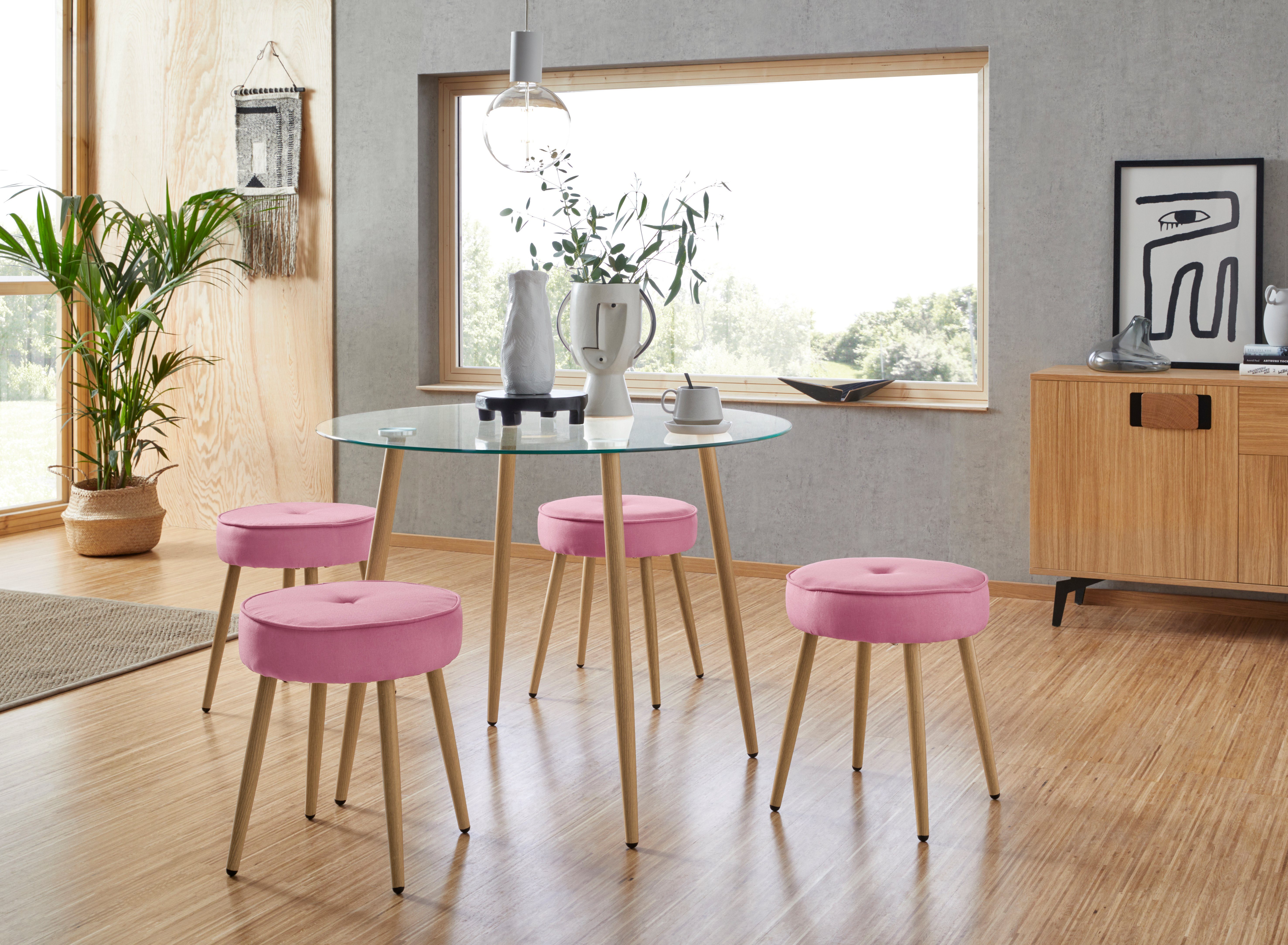 INOSIGN Glazen tafel Miller, TOPSELLER! ronde eettafel met een ø van 100 cm, verschillende maten