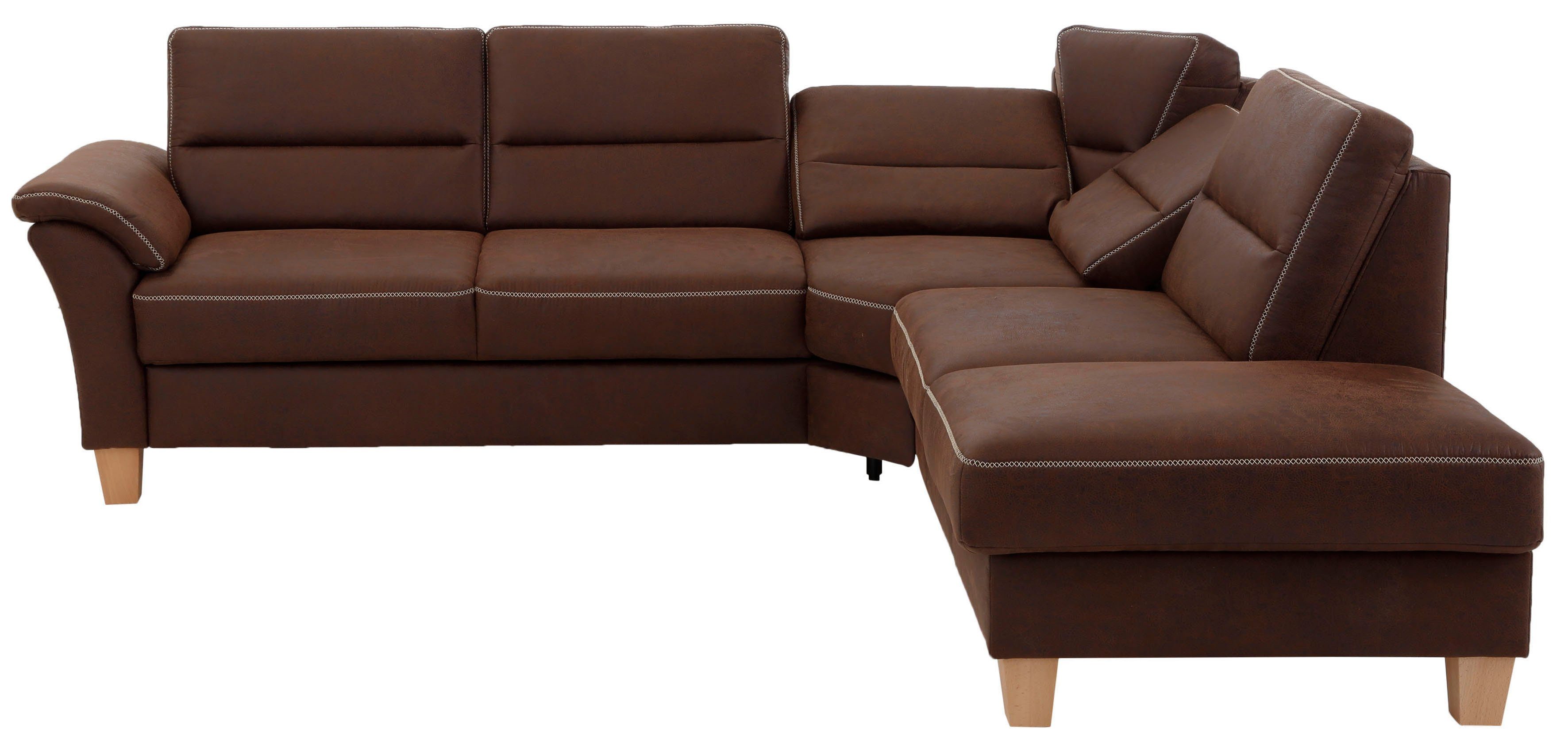 Home affaire Hoekbank Soleo L-model comfortabel door trapezehoek met relaxfunctie, ook met slaapfunctie