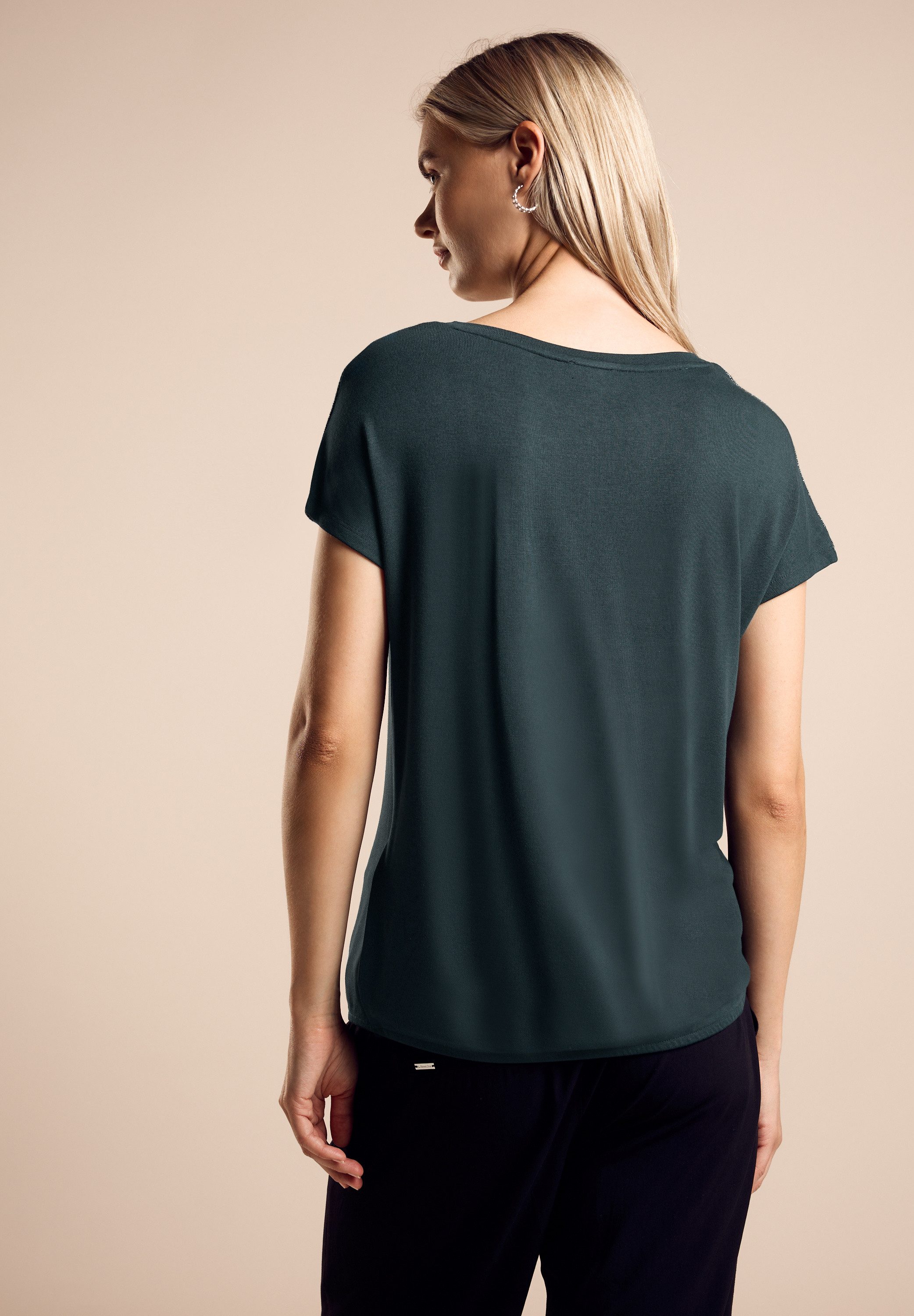 STREET ONE Shirttop LTD QR met glans-detail